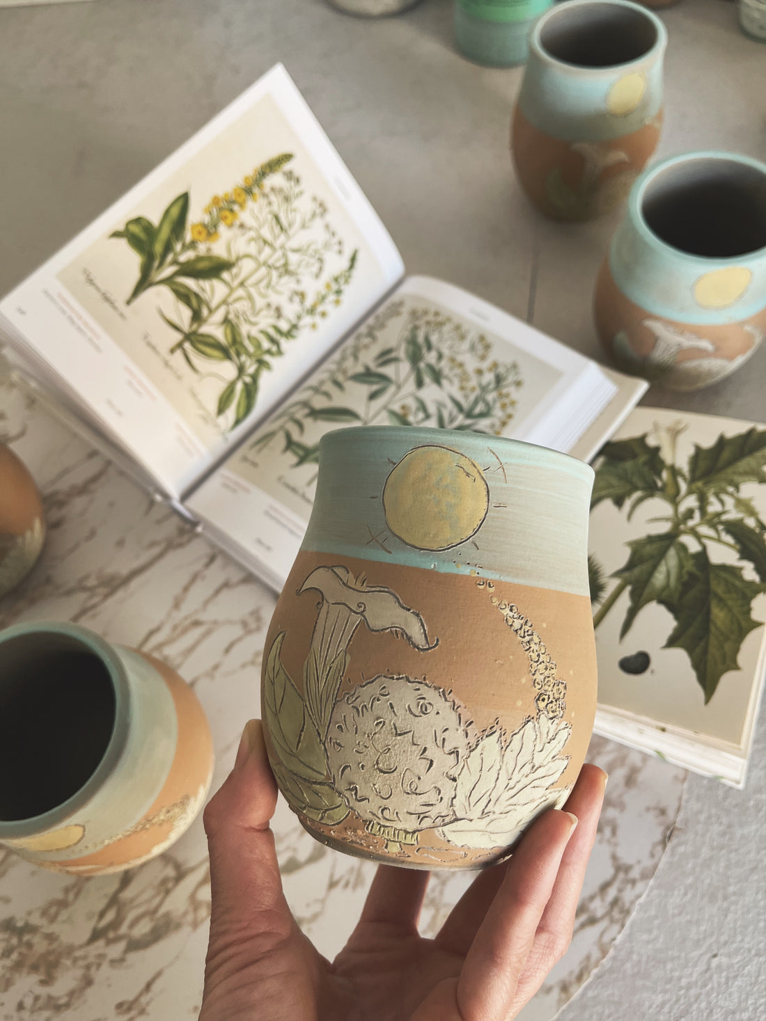 River Spell Pottery Tumbler in Progress