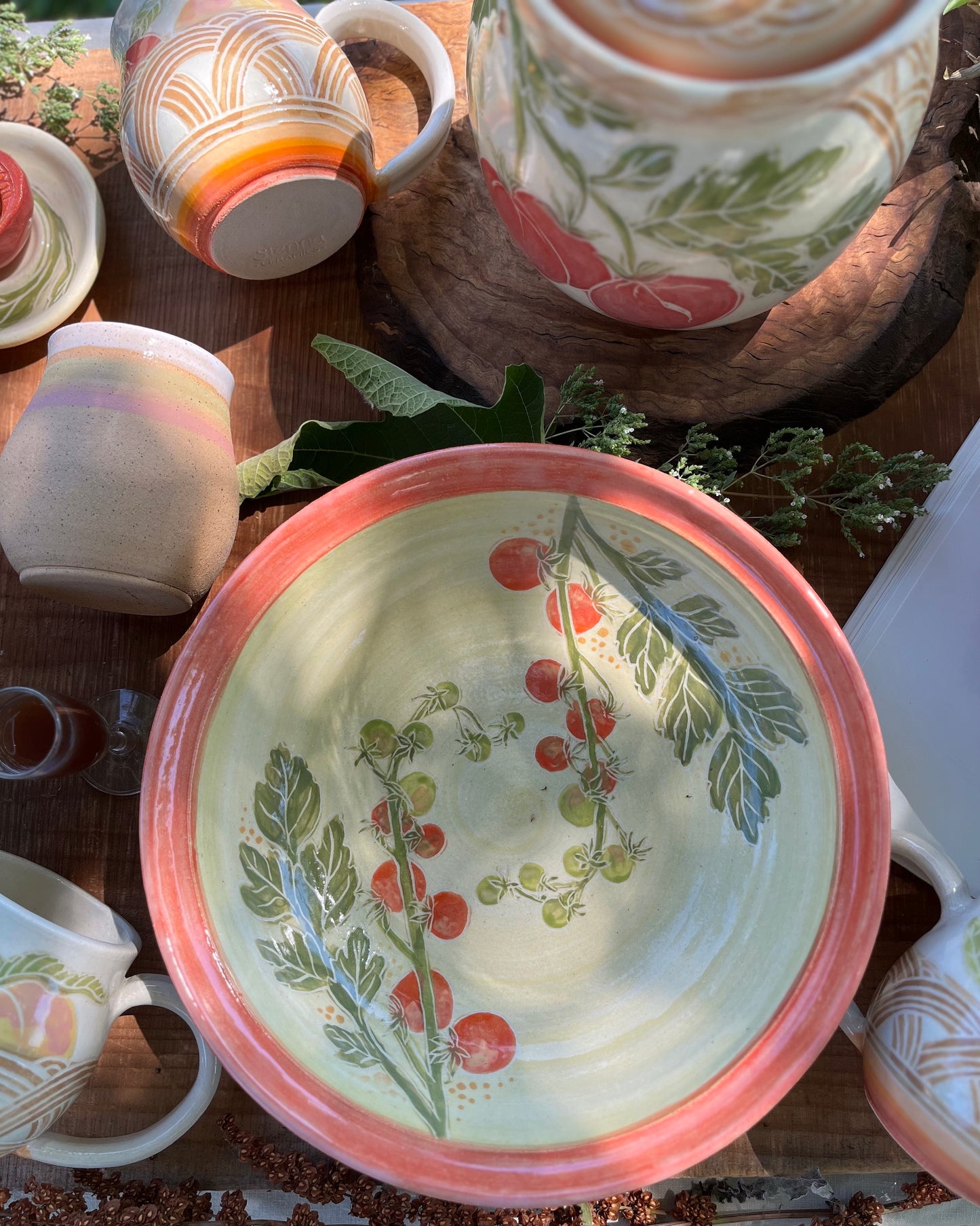 Pasta Serving Bowl - Handmade Ceramic Bowl 11"