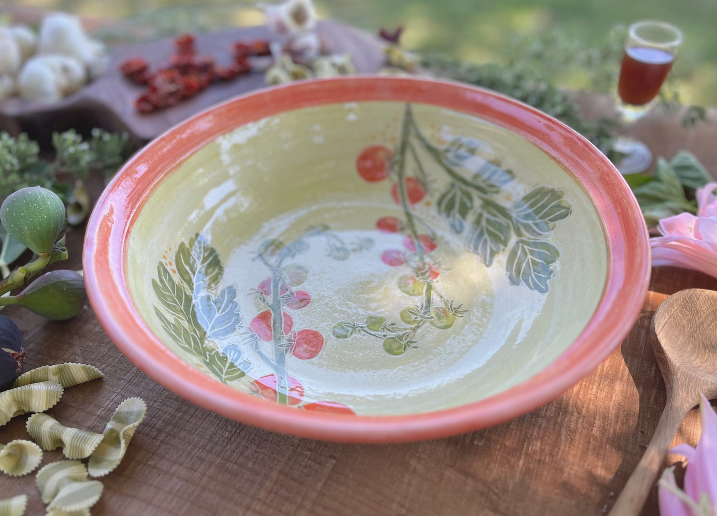 Pasta Serving Bowl - Handmade Ceramic Bowl 11"
