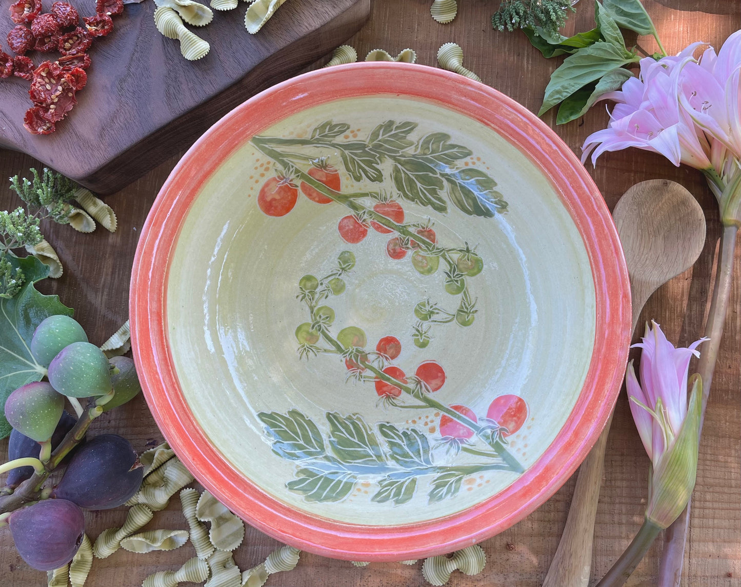 Pasta Serving Bowl - Handmade Ceramic Bowl 11"