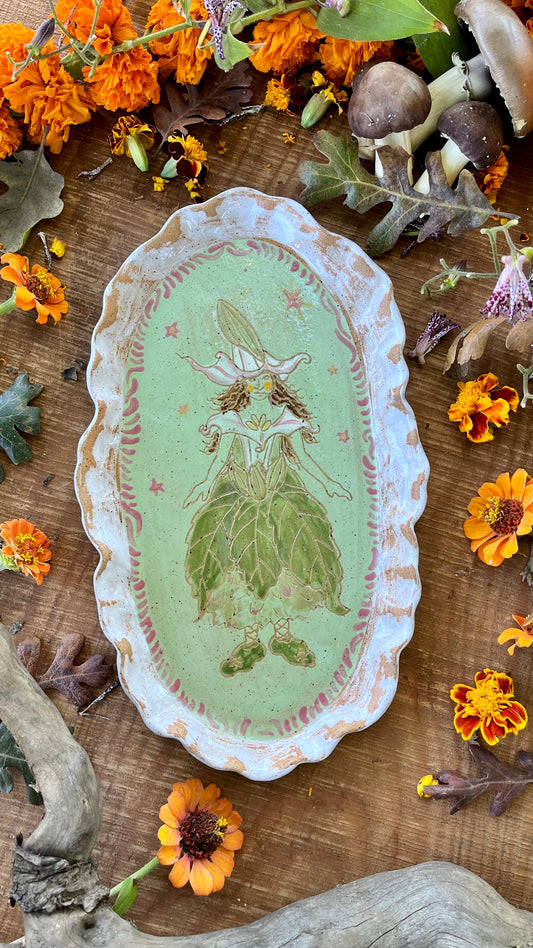 Datura Witch Tray - Ceramic Tray 11.5"