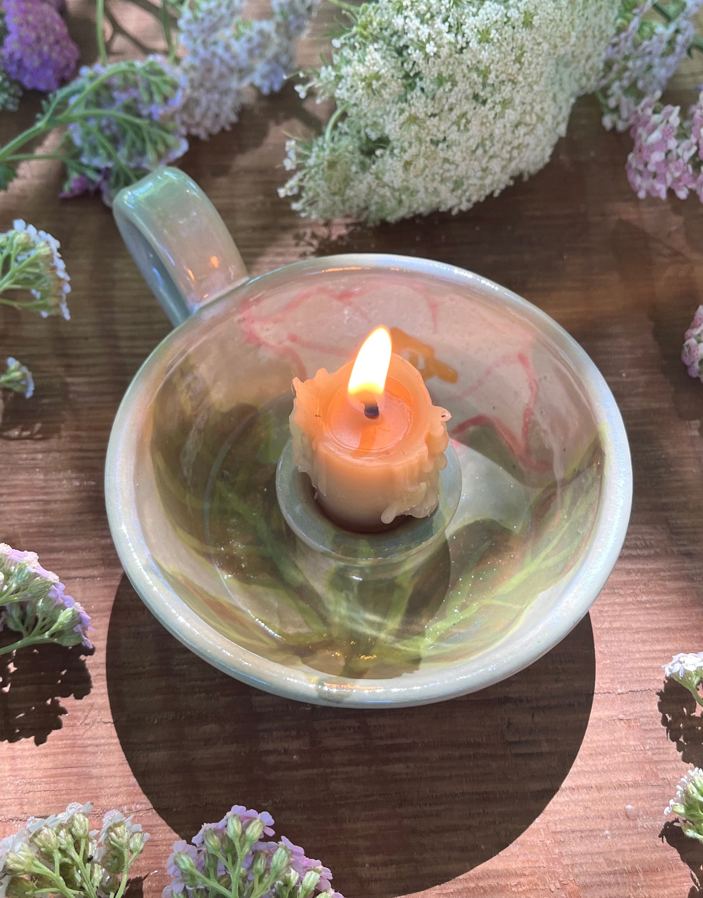 Datura Ceramic Taper Candle Holder