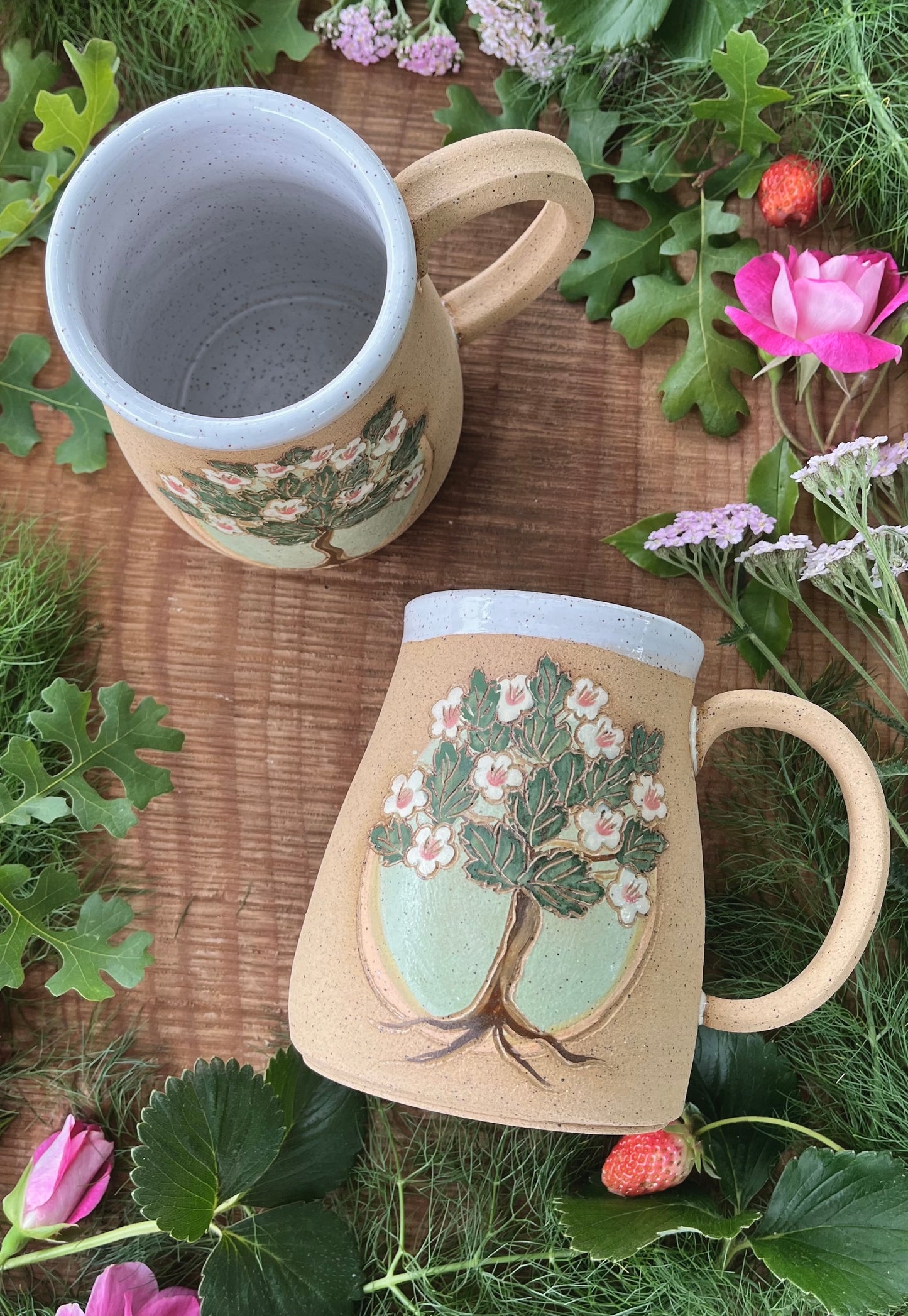 Hawthorn Stein - Large Handmade Ceramic Coffee Mug - 24 oz.