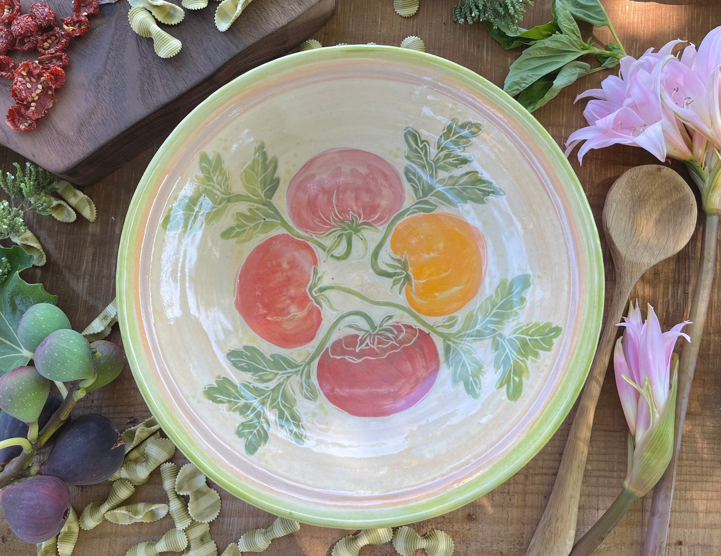 Pasta Serving Bowl - Handmade Ceramic Bowl 11"
