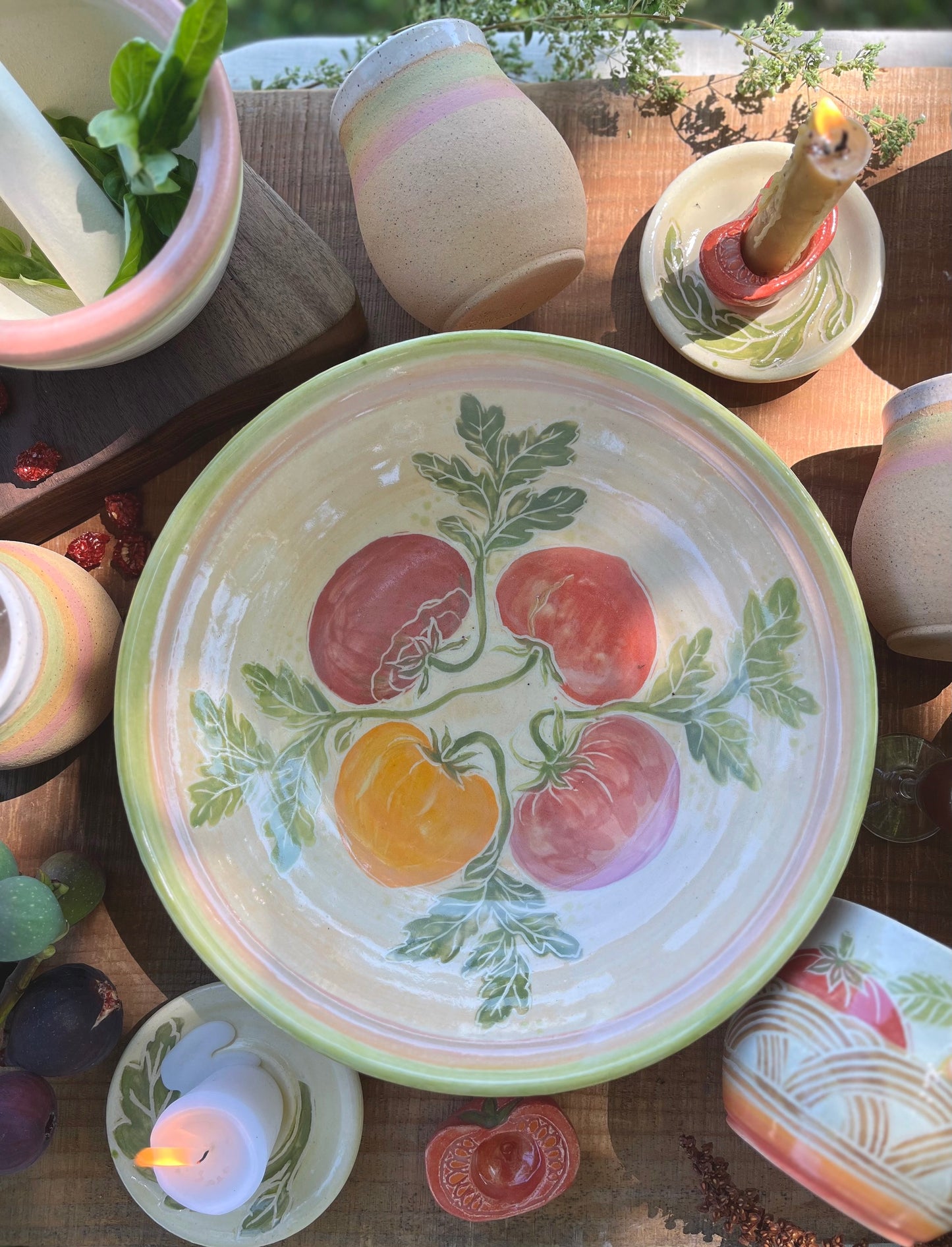 Pasta Serving Bowl - Handmade Ceramic Bowl 11"
