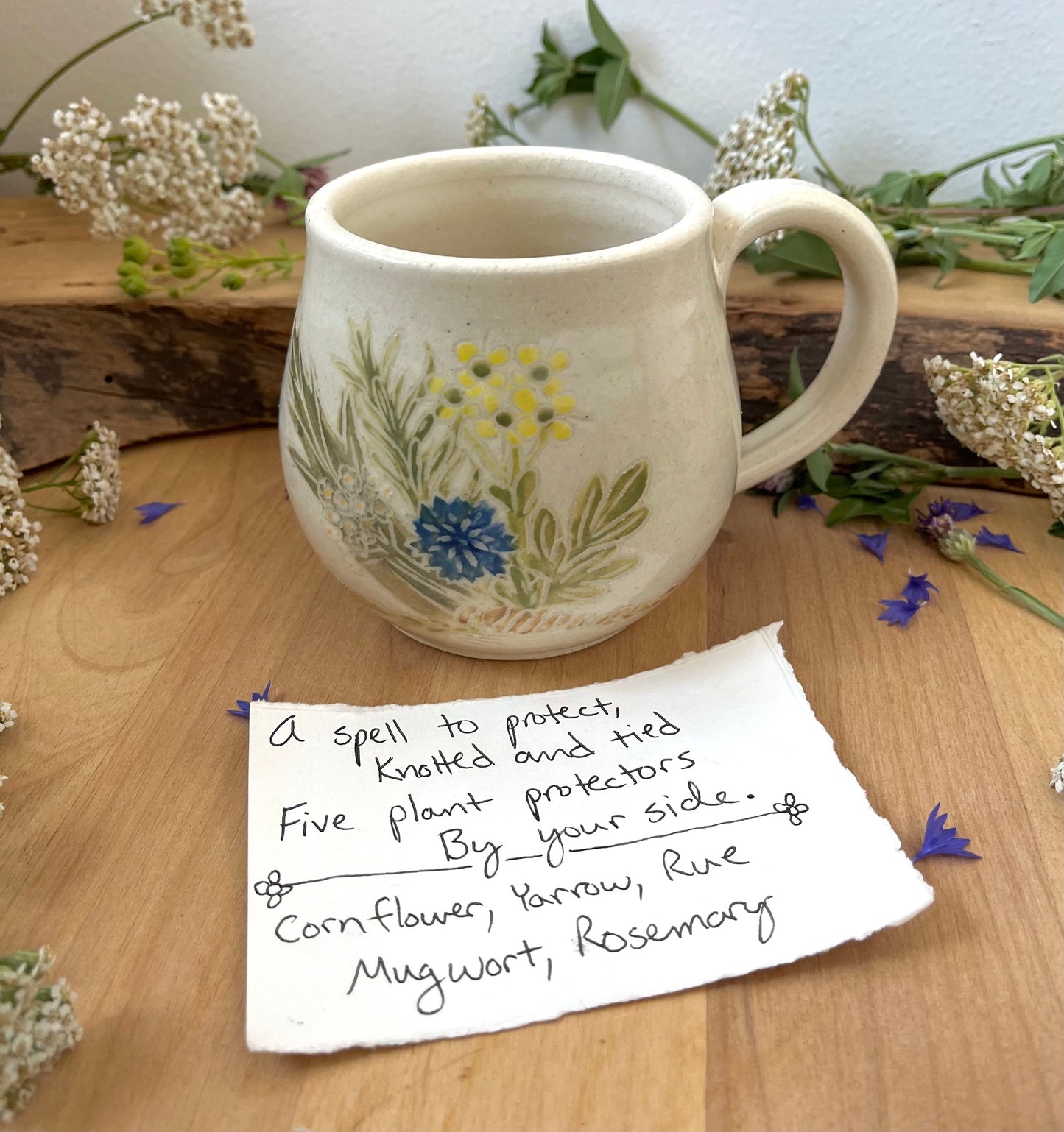 Protection Spell Mug - Handmade Ceramic Mug