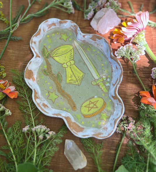 Tarot Tray - Ceramic Tray 7.75"