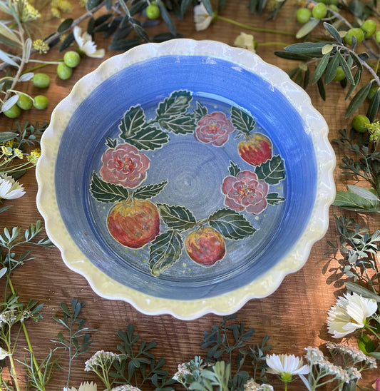 Lovers Pie Pan - Baking Dish - Deep Dish Pie - Pie Dish - Pie Plate