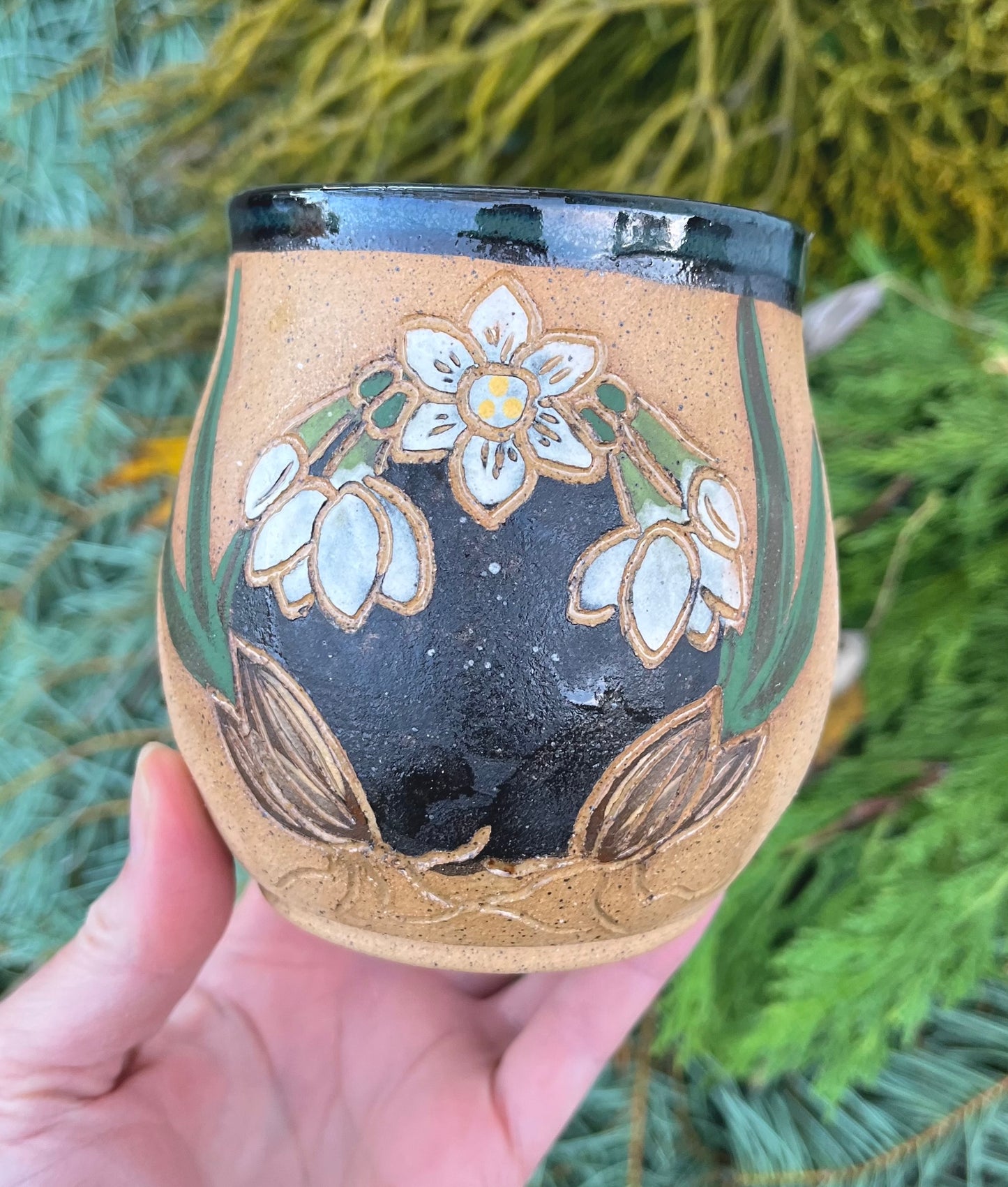Narcissus Tumbler - Handmade Ceramic Tumbler - Ceramic Cup