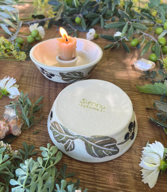 Nightshade Ceramic Taper Candle Holder