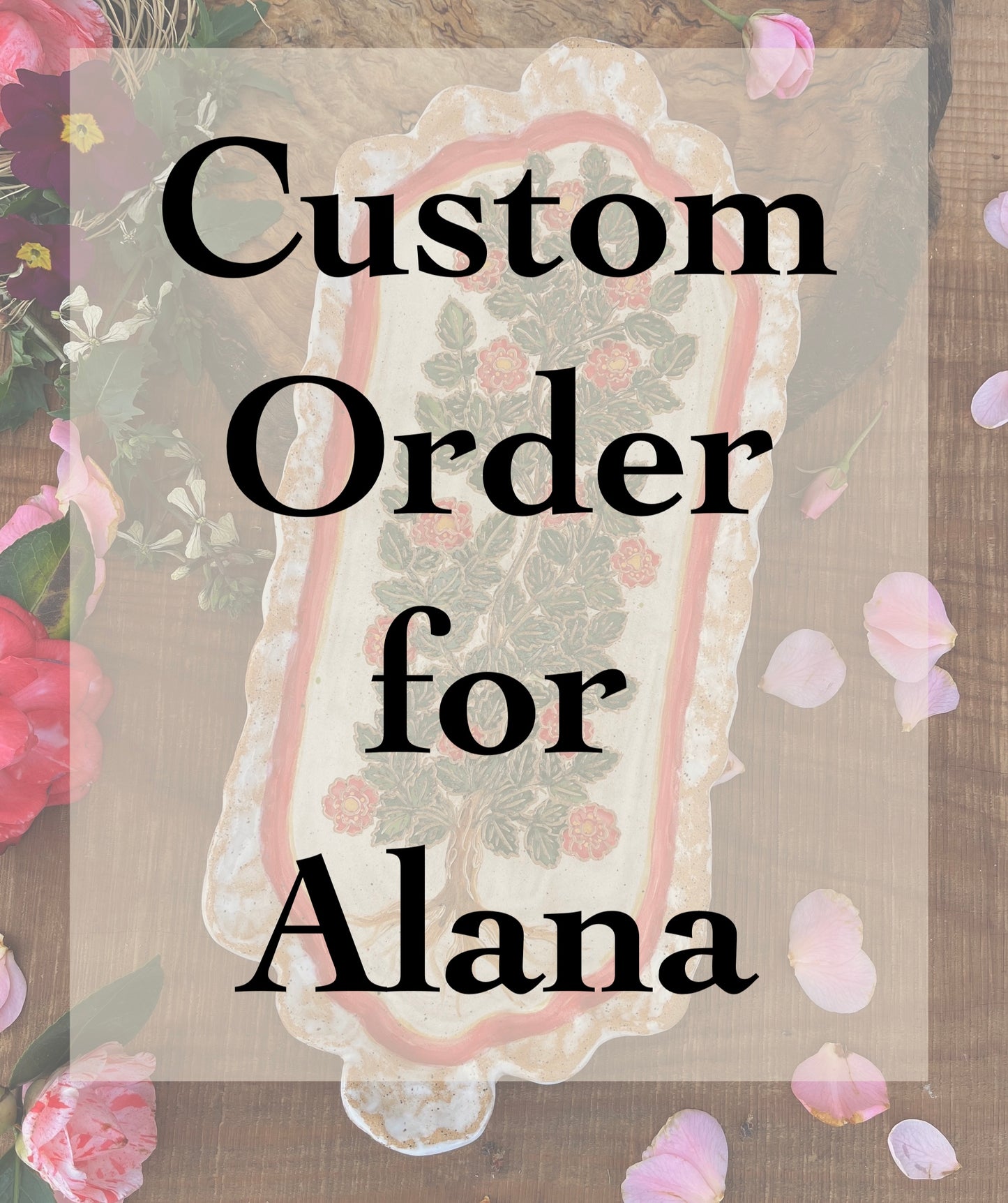 CUSTOM FOR ALANA - Tree of Life Tray Ceramic Tray - 11"