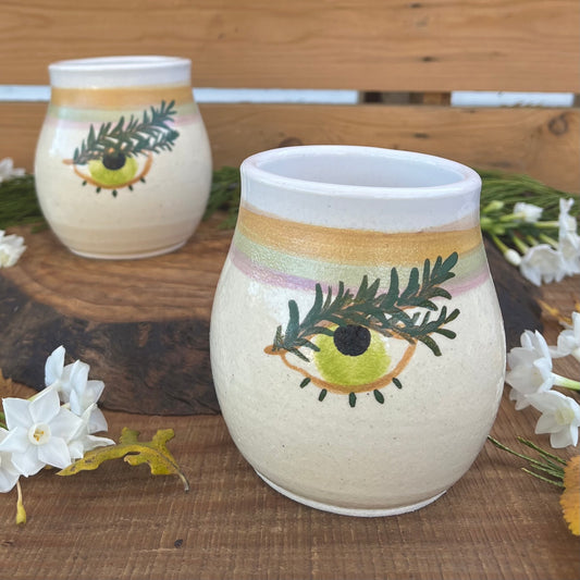 Solstice Eye Tumbler - Handmade Ceramic Tumbler - Ceramic Cup