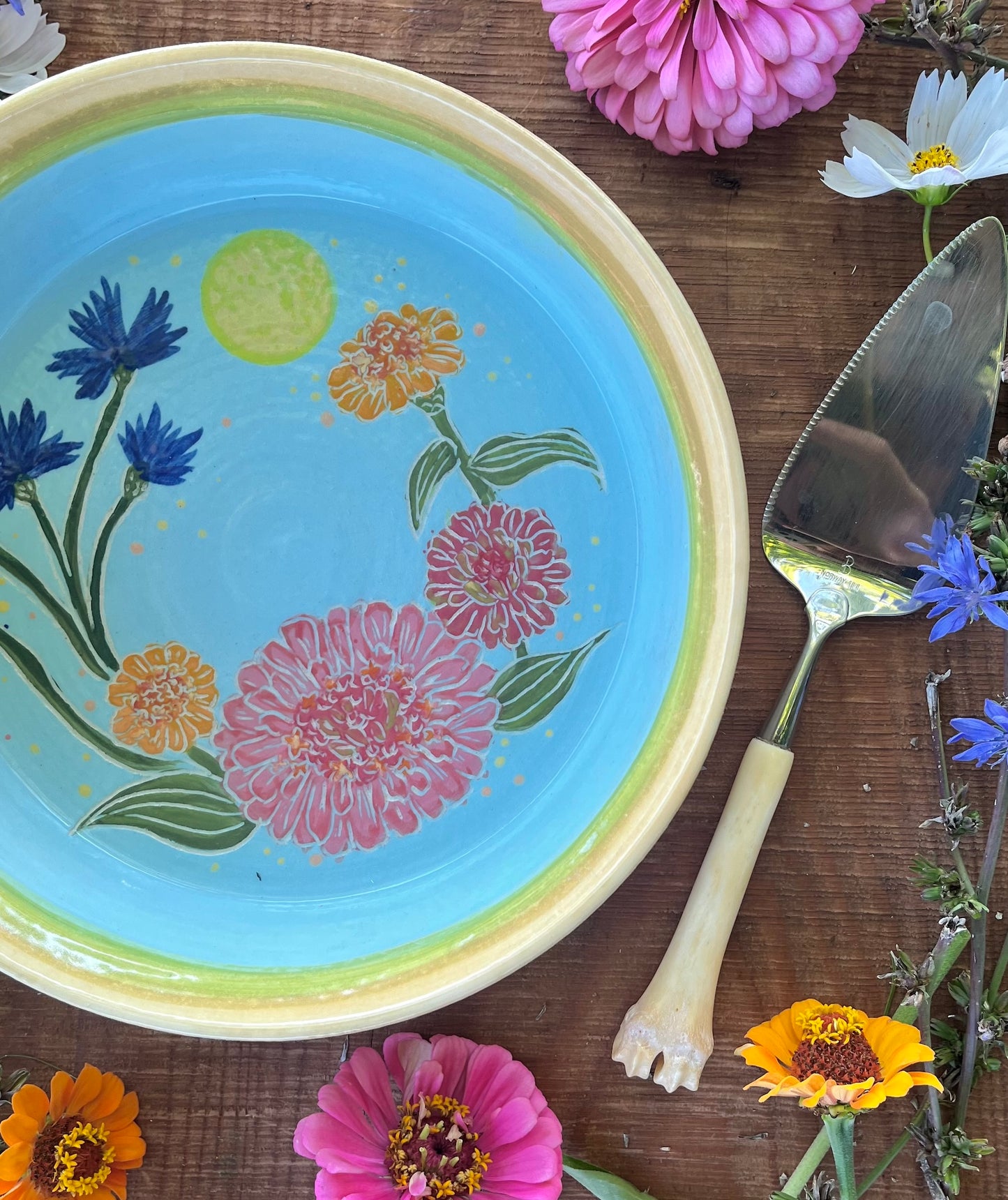Floral Pie Pan - Baking Dish - Deep Dish Pie - Pie Dish - Pie Plate