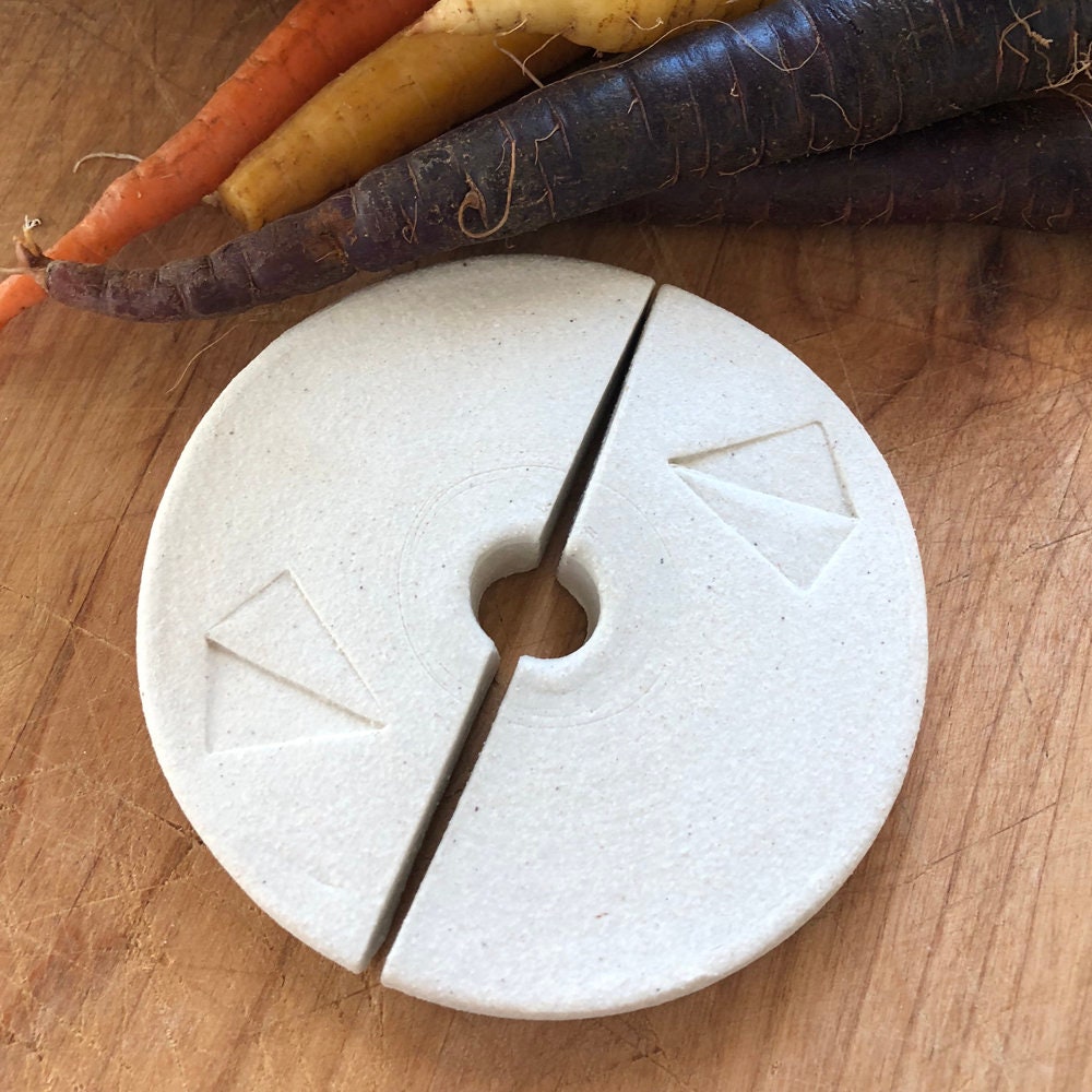 Fermentation Weights 3.75" diameter - Ceramic Weight for 2 Quart Jars
