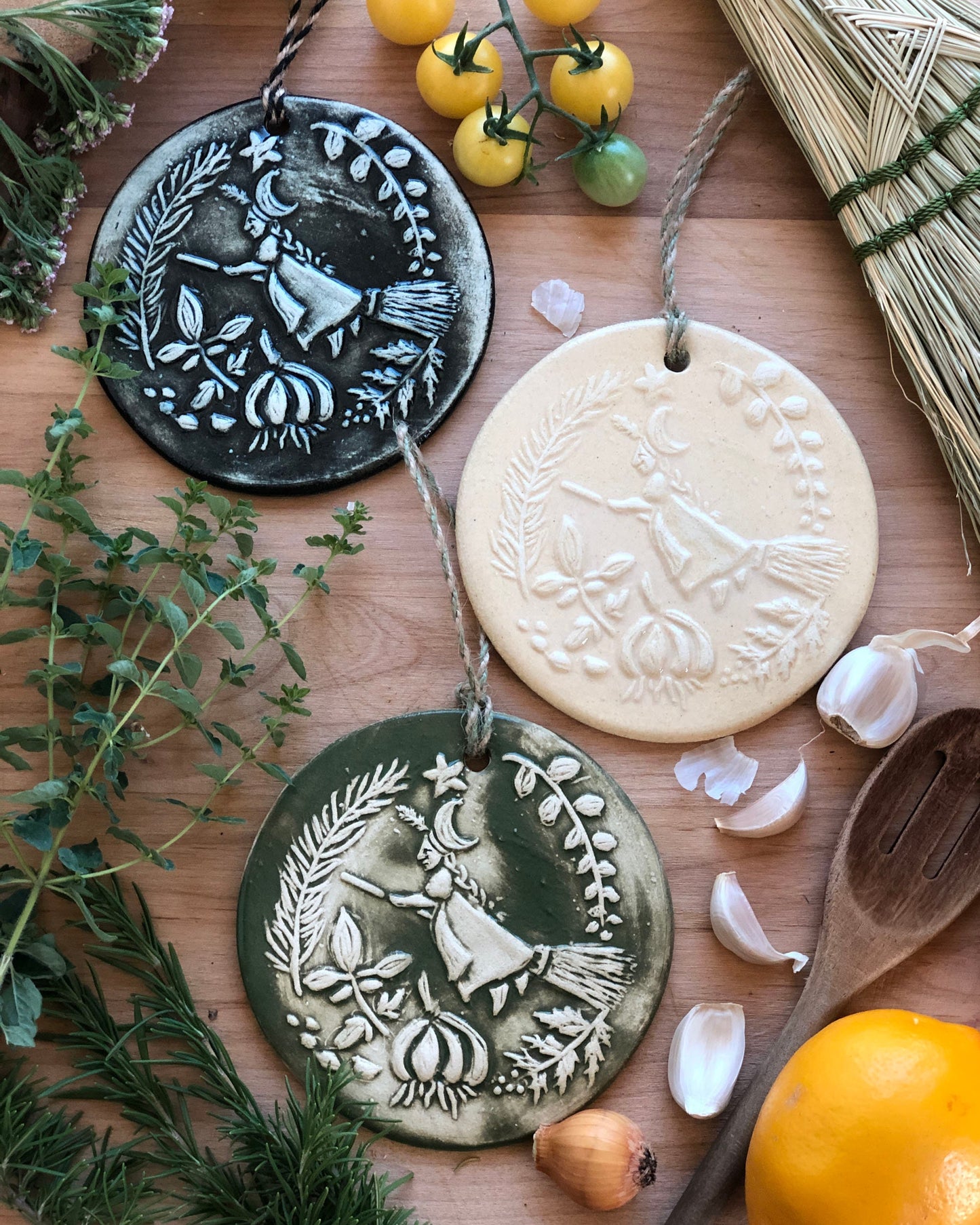 PREORDER - Kitchen Witch Ornament - Ceramic Strega Cucina - 5"