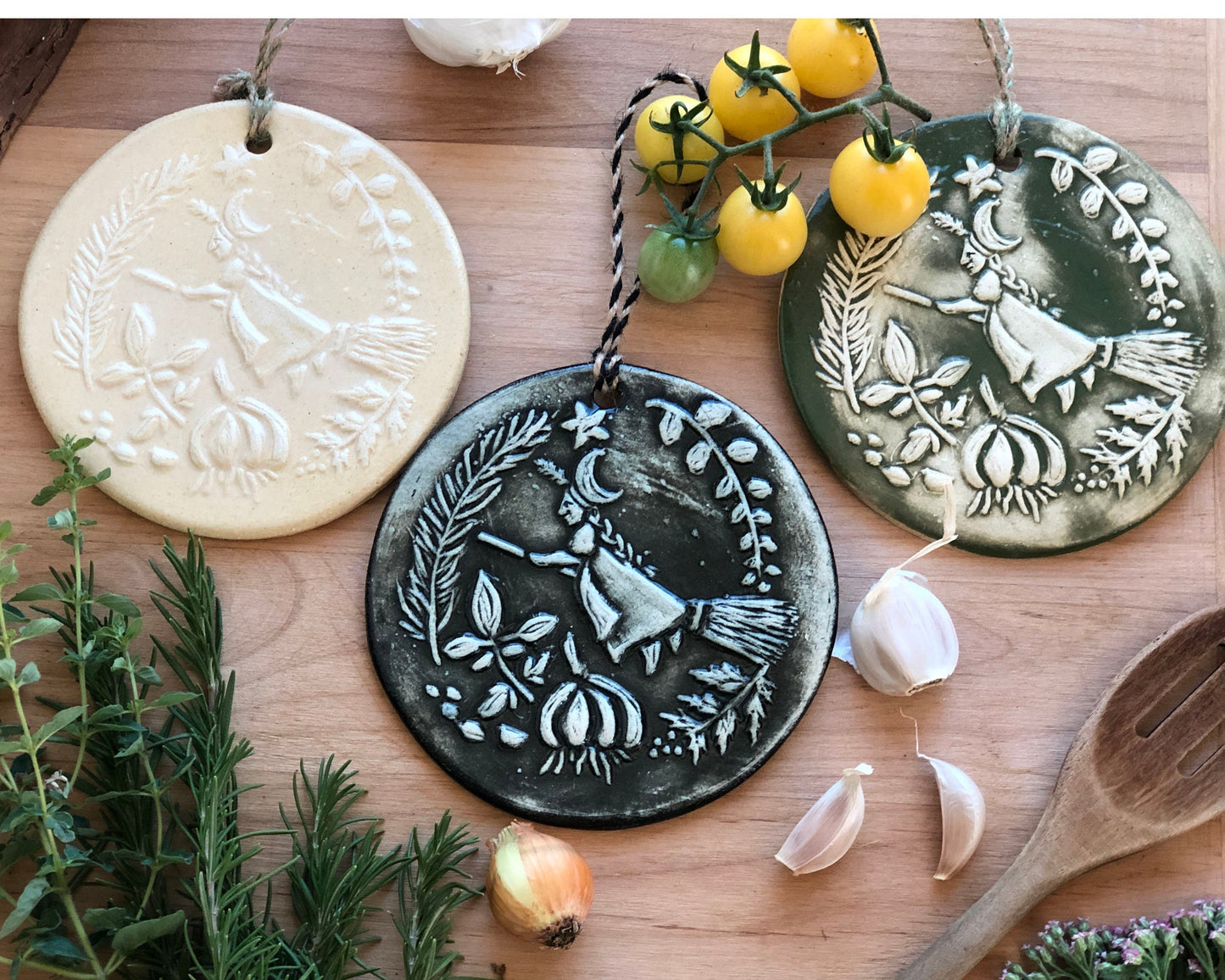 PREORDER - Kitchen Witch Ornament - Ceramic Strega Cucina - 5"