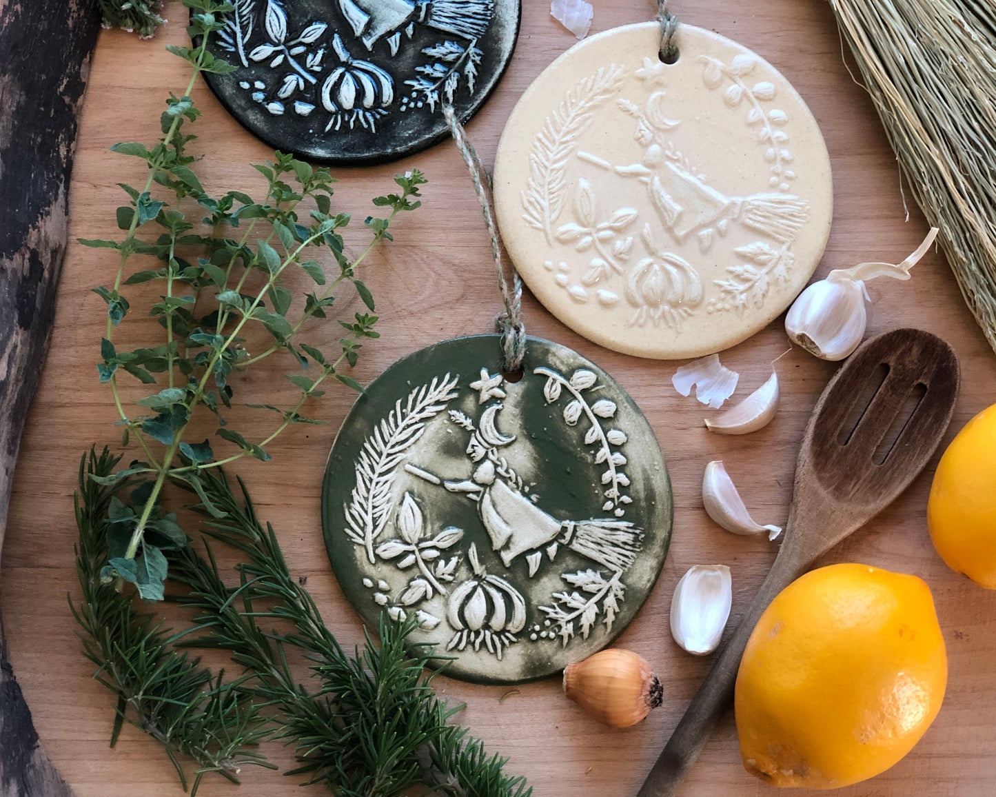 PREORDER - Kitchen Witch Ornament - Ceramic Strega Cucina - 5"