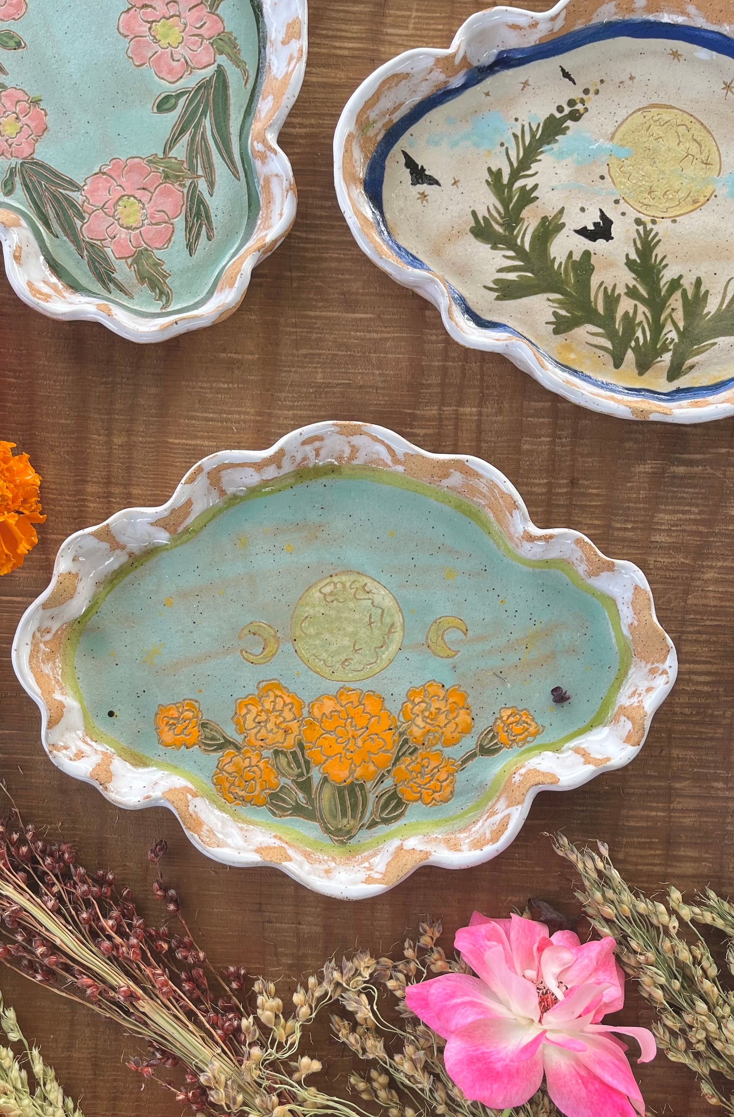 Marigold Tray - Ceramic Tray 9"