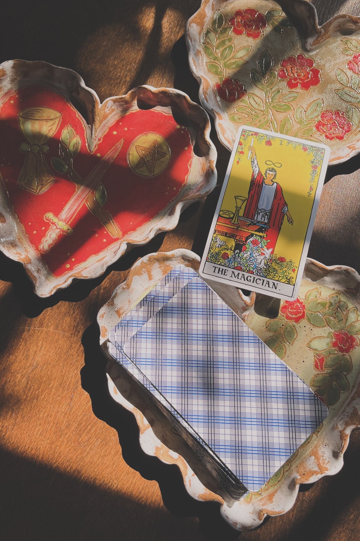 Heart Tarot Tray - Ceramic Tray 7.5"