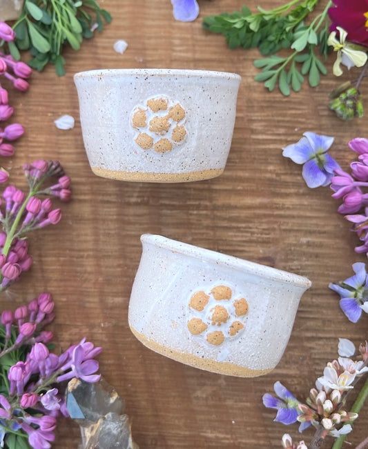 Strawberry Blossom Teacup Set - 2 Small Ceramic Cups