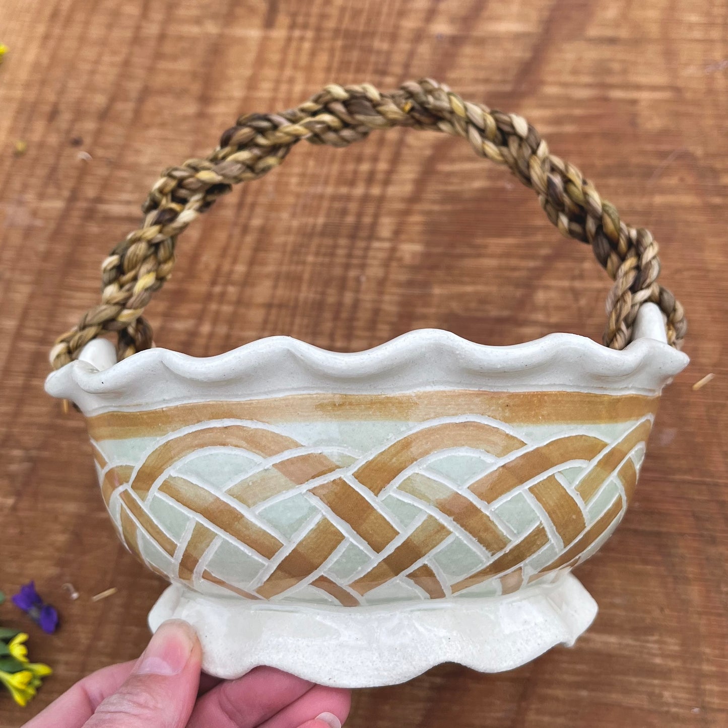 Basket with Cordage Handle