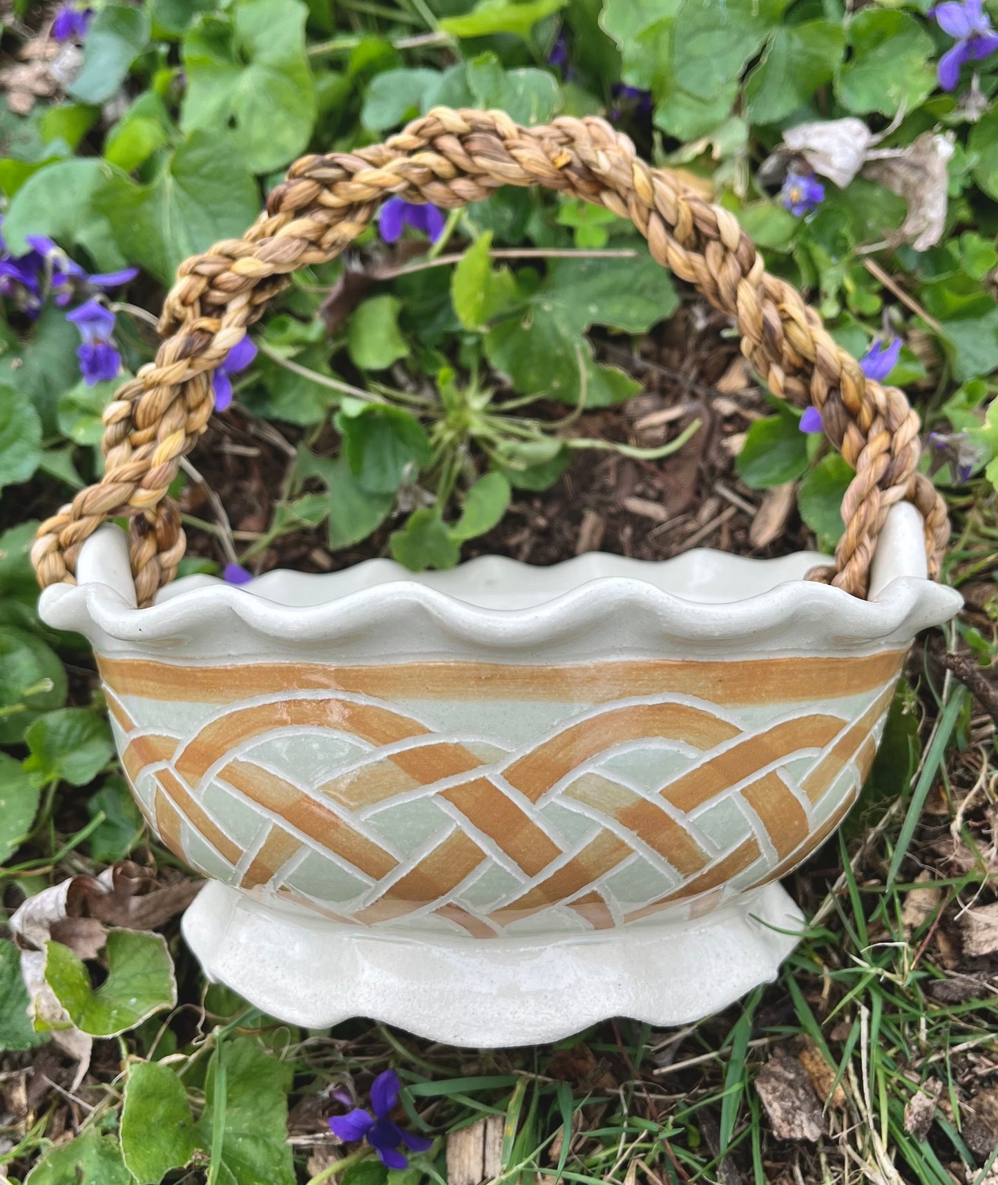 Basket with Cordage Handle
