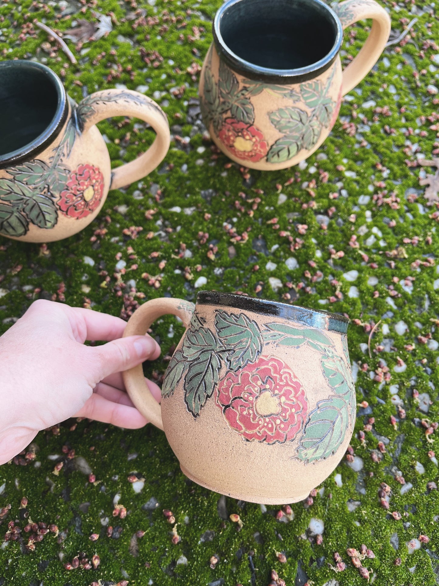 Dark Rose Mug - Handmade Ceramic Mug