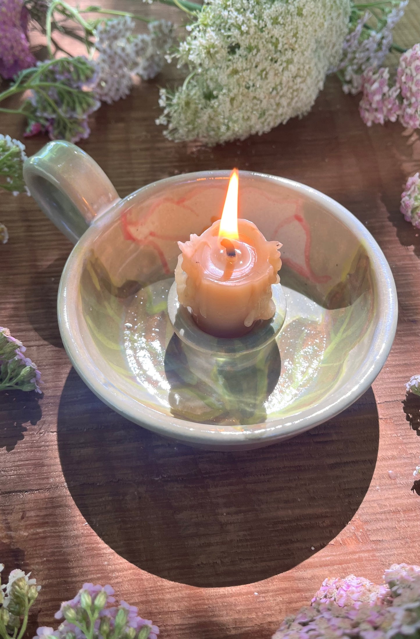 Datura Ceramic Taper Candle Holder