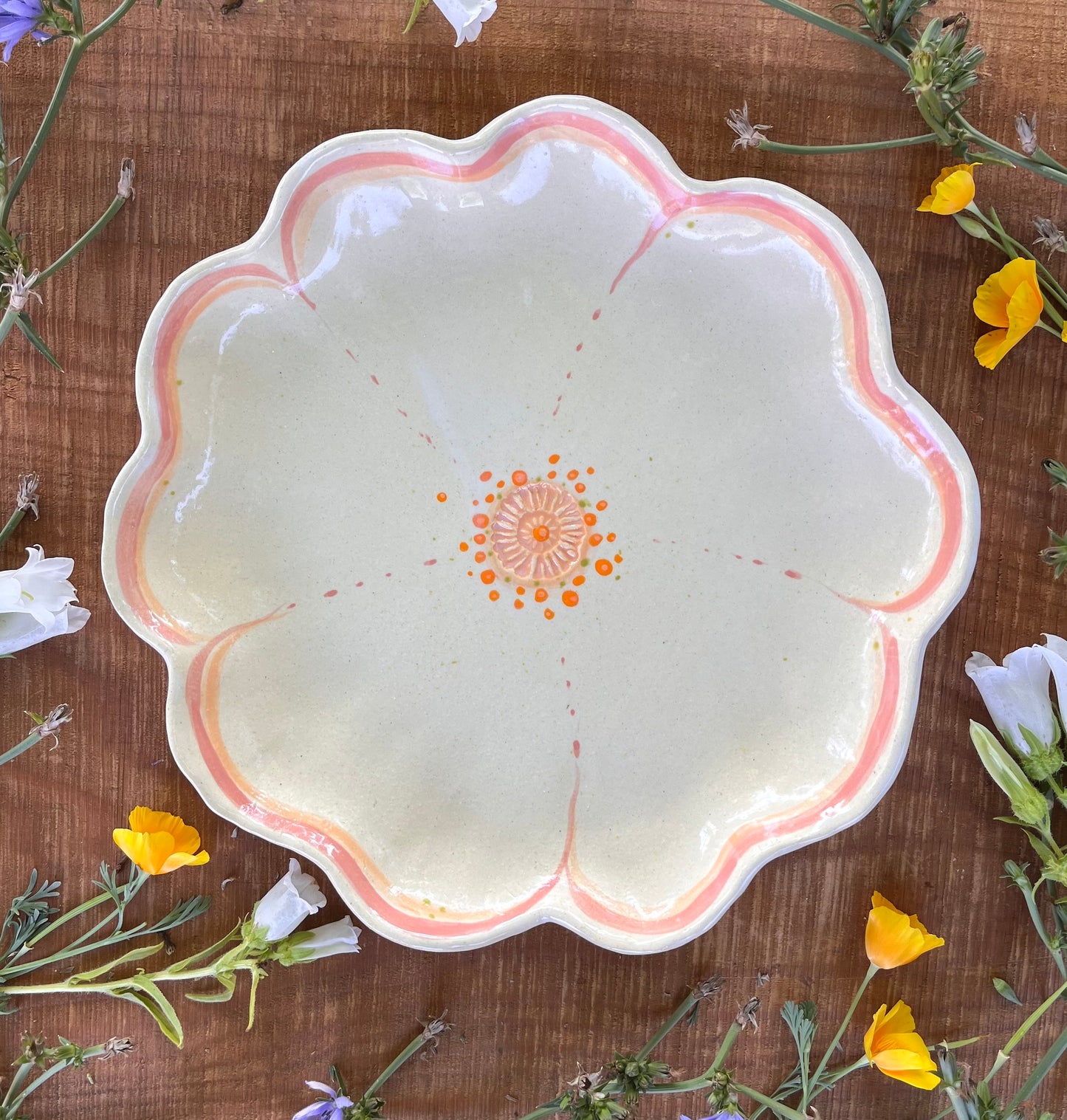 PREORDER - Flower Plate - 10.5"