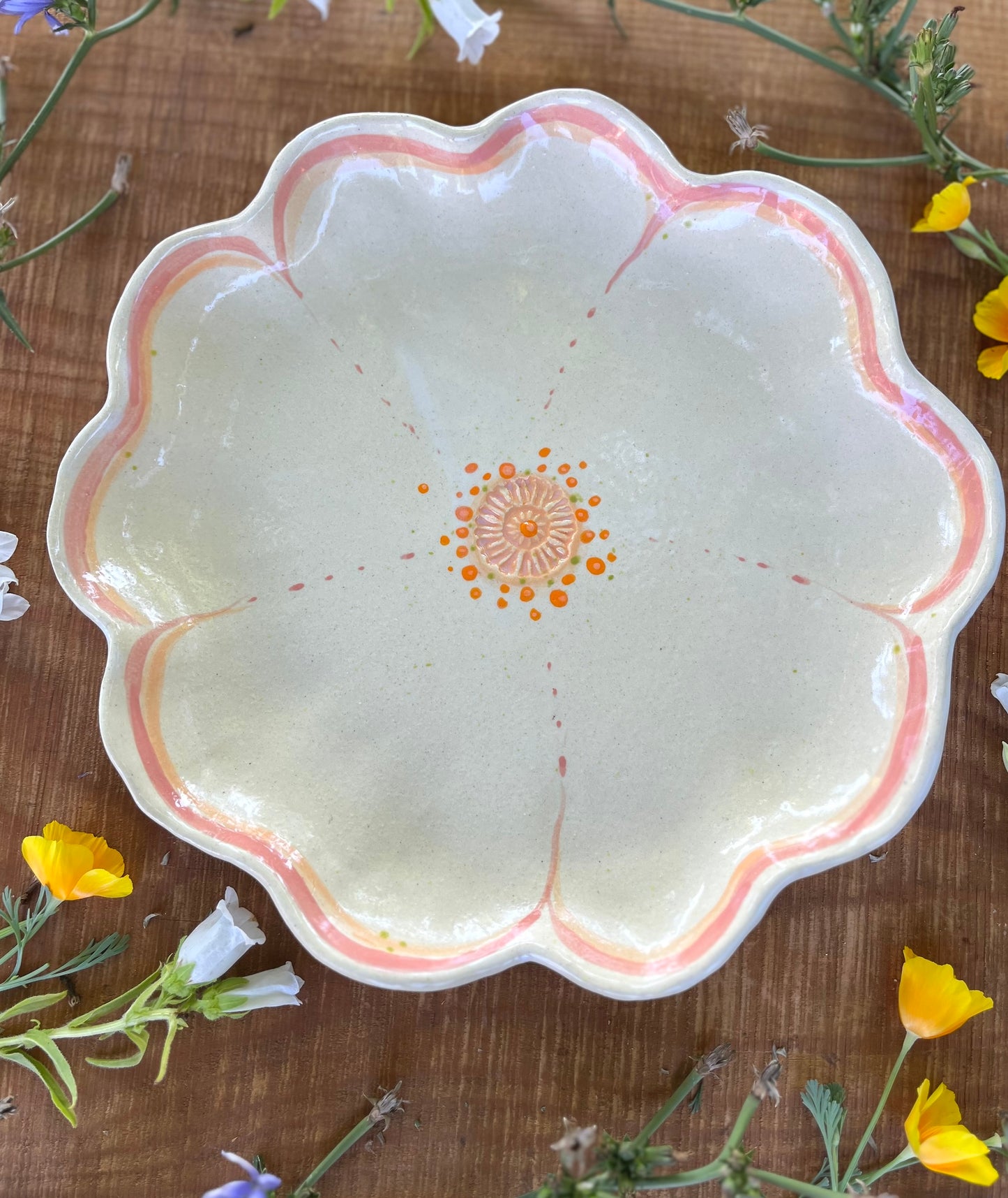 PREORDER - Flower Plate - 10.5"