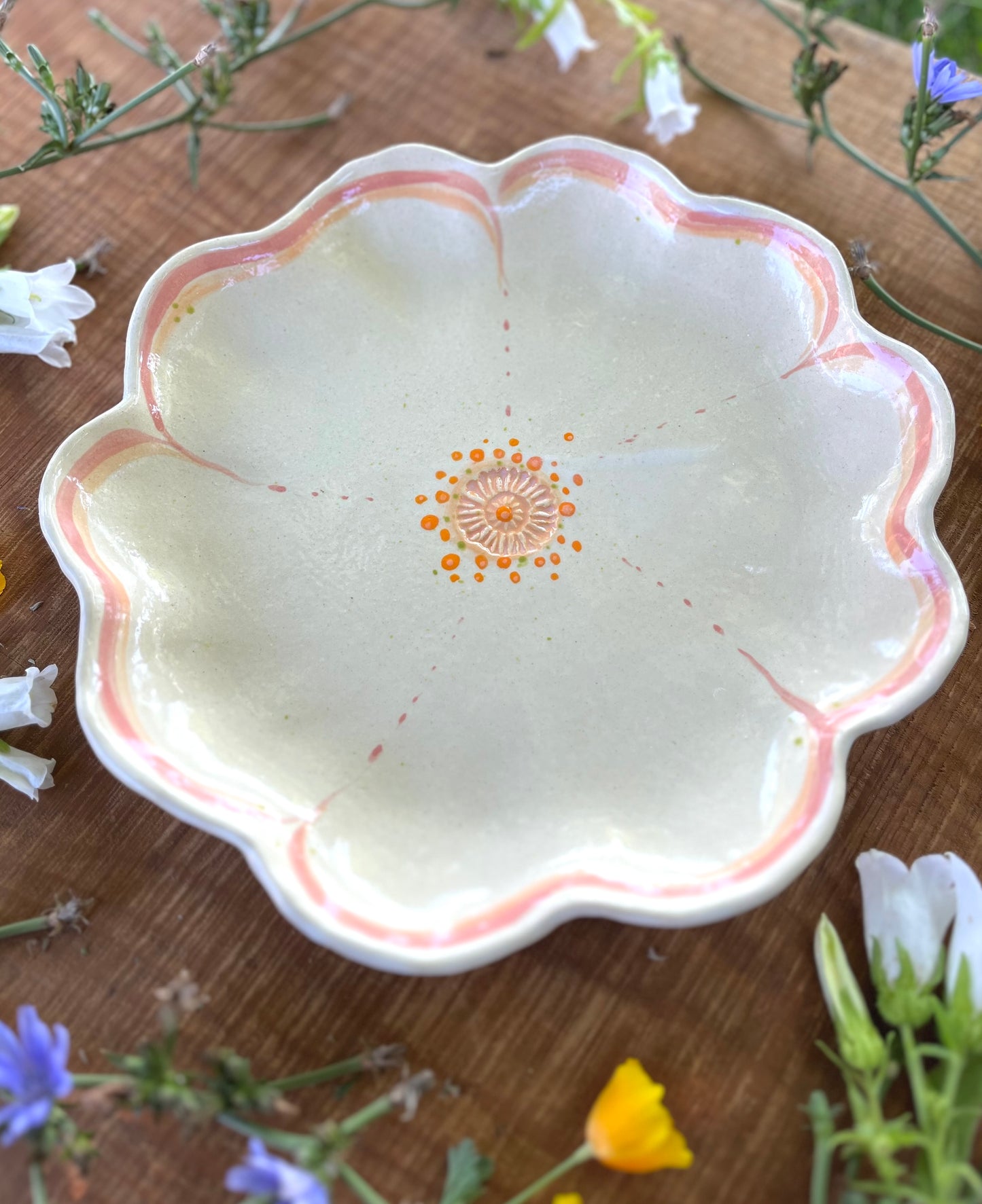 PREORDER - Flower Plate - 10.5"