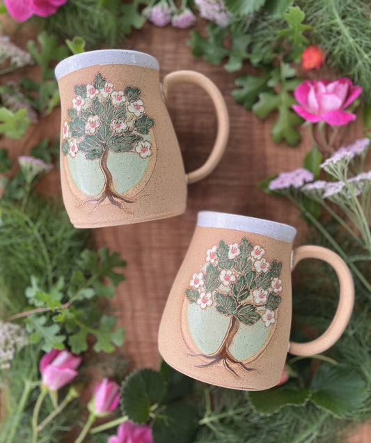 Hawthorn Stein - Large Handmade Ceramic Coffee Mug - 24 oz.