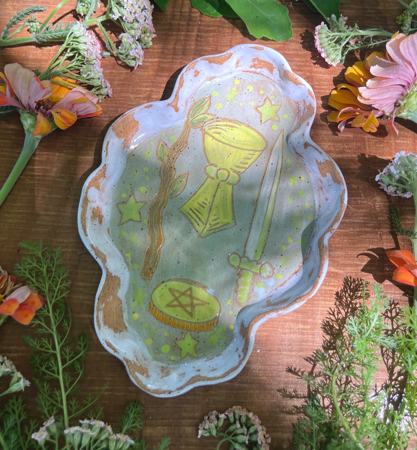 Tarot Tray - Ceramic Tray 7.75"
