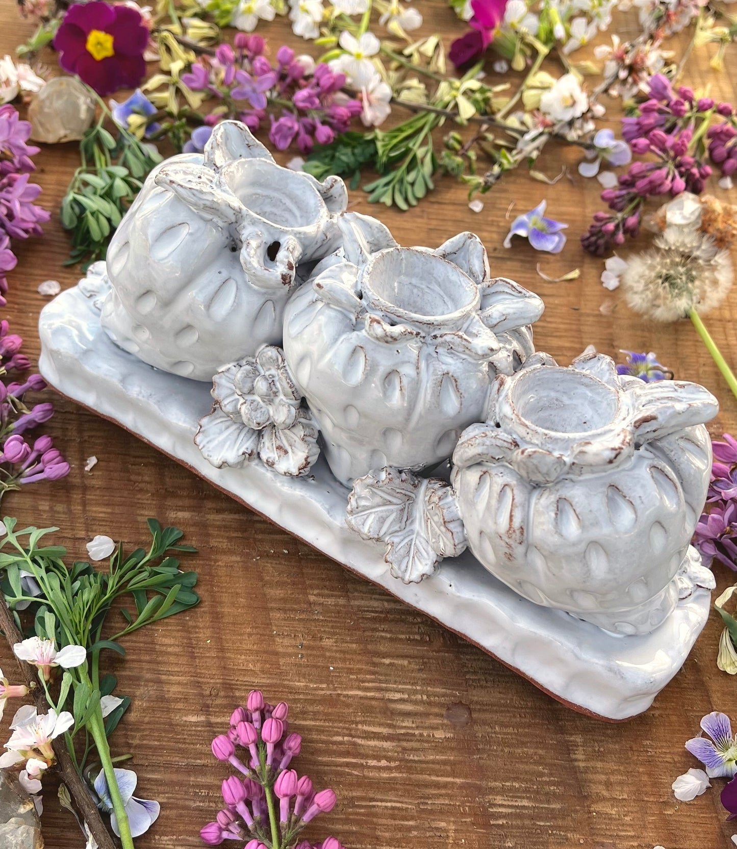 Strawberry Candelabra - 9"