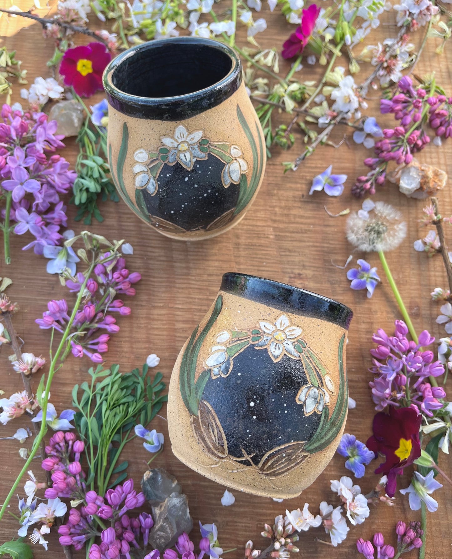 Narcissus Tumbler - Handmade Ceramic Tumbler - Ceramic Cup