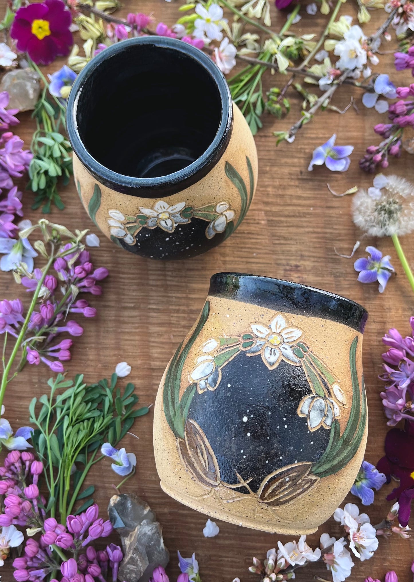 Narcissus Tumbler - Handmade Ceramic Tumbler - Ceramic Cup