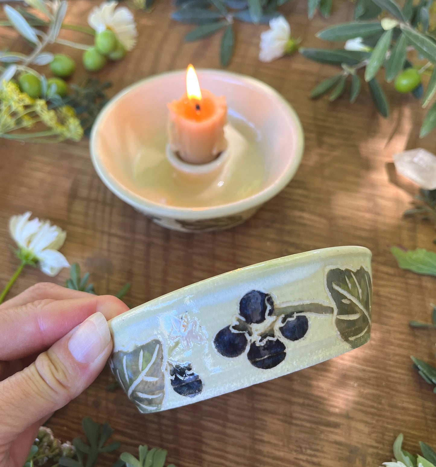 Nightshade Ceramic Taper Candle Holder