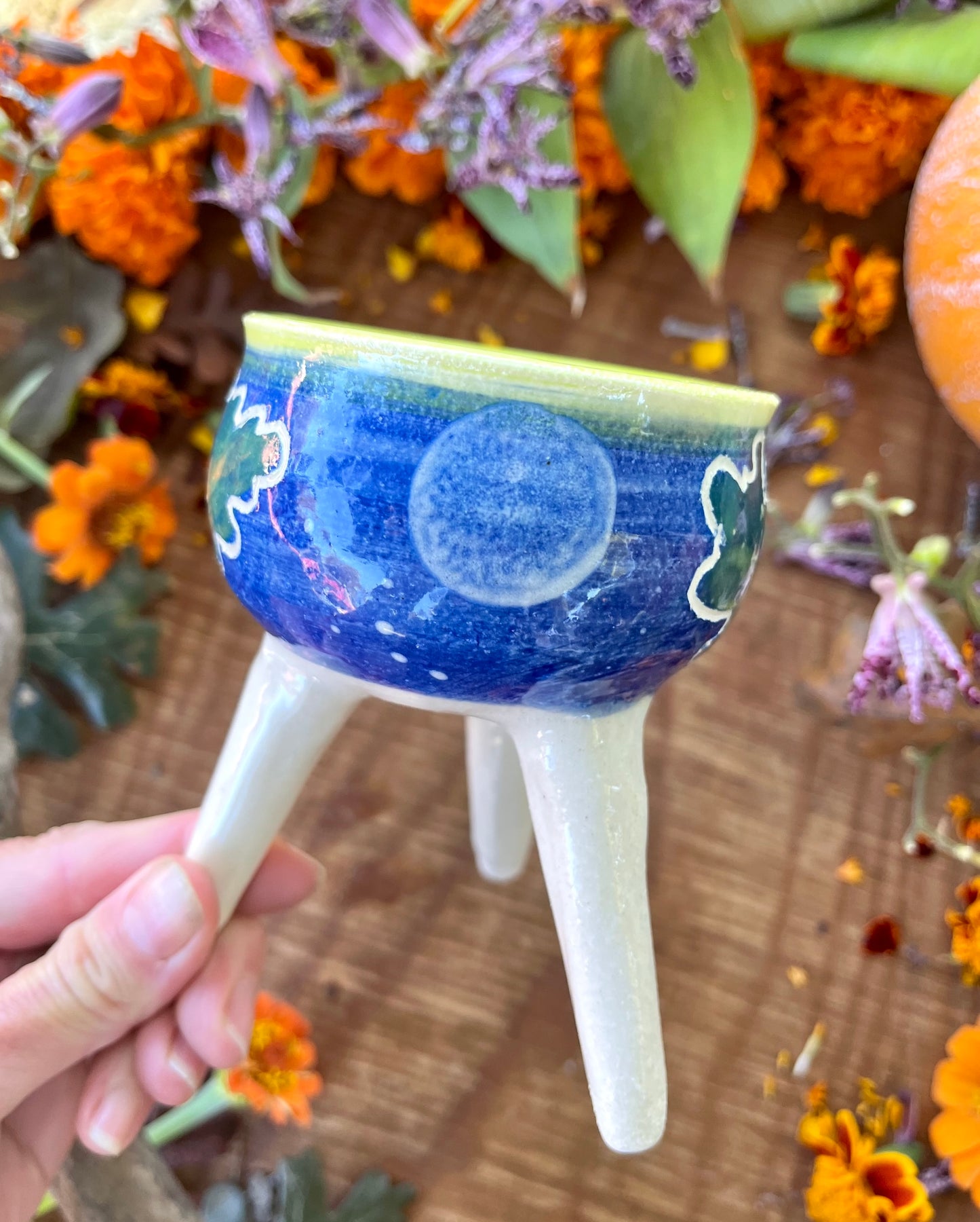 Vally Oak Ceramic Incense Cauldron - Incense Burner