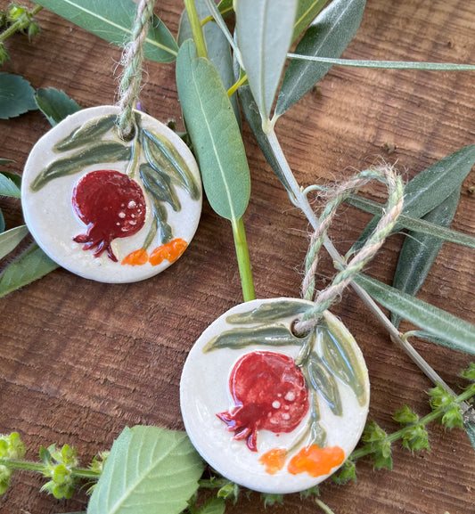 Pomegranate Ornament - Ceramic Ornament