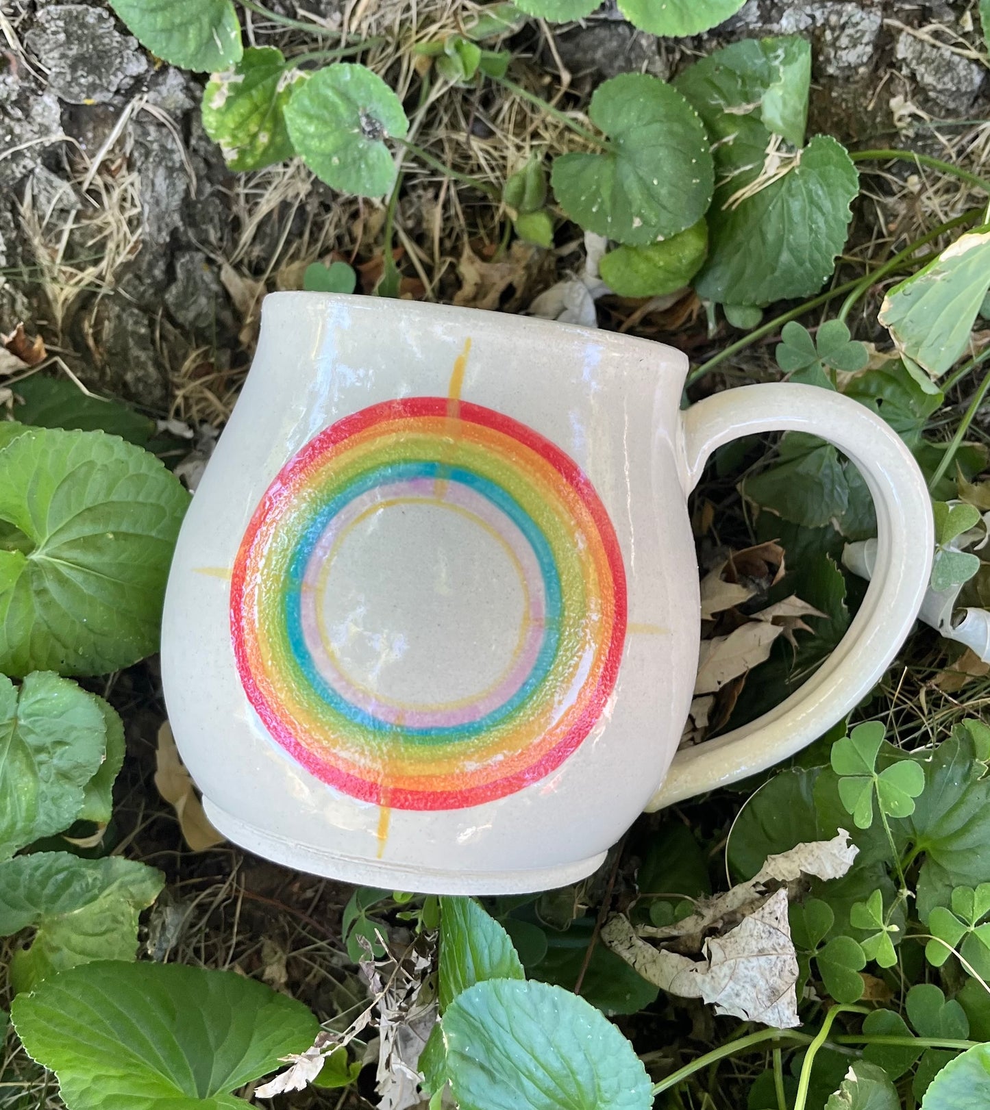 Sunbeams Mug - Handmade Ceramic Rainbow Mug
