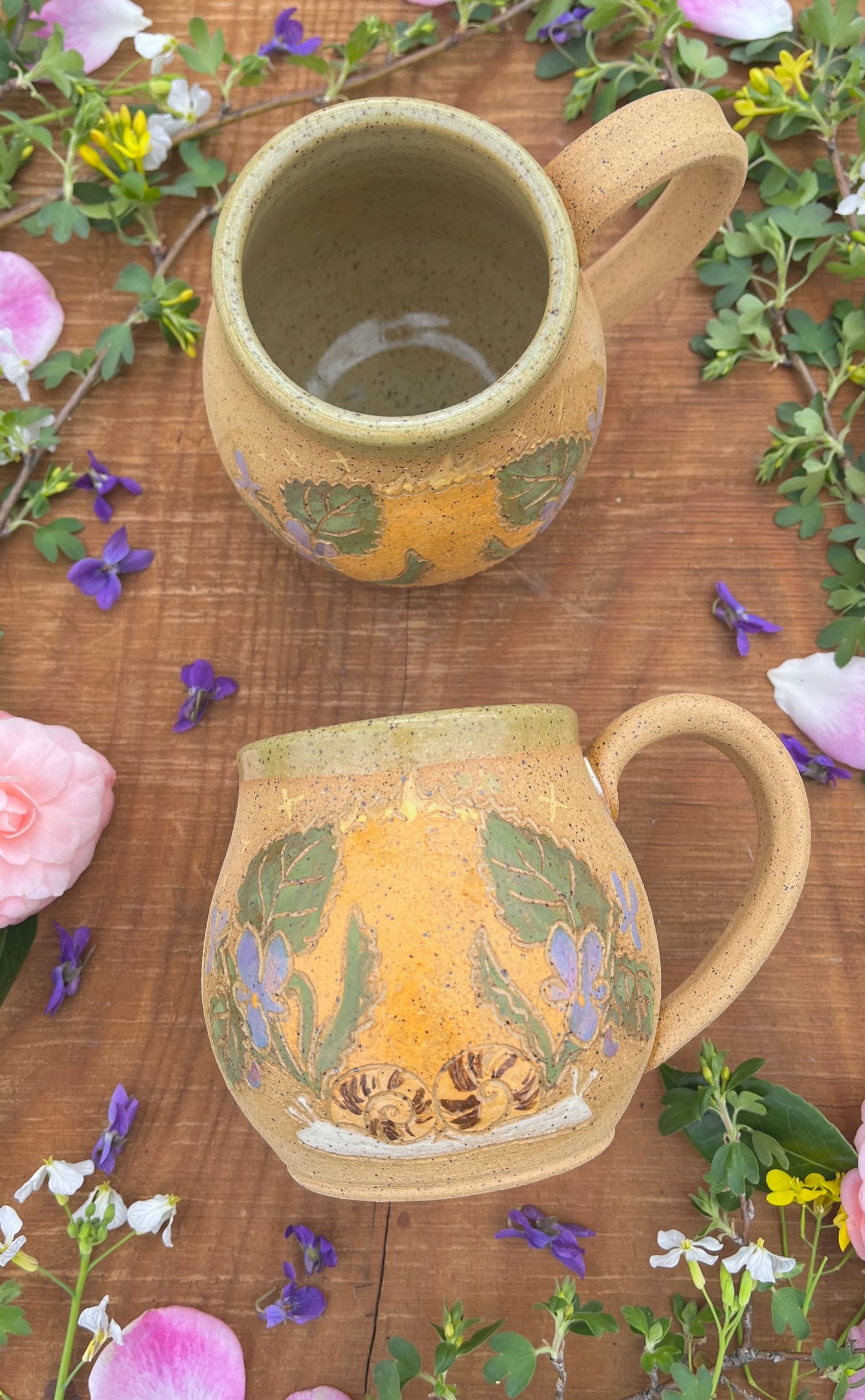 Violets & Snails Spring Thaw Mug