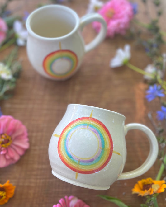 Sunbeams Mug - Handmade Ceramic Rainbow Mug