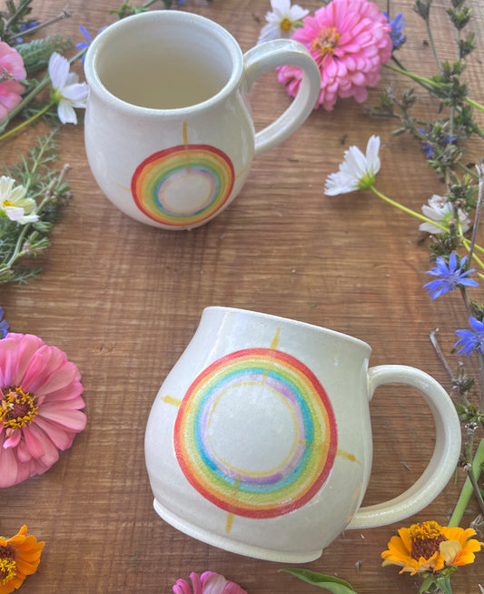 Sunbeams Mug - Handmade Ceramic Rainbow Mug