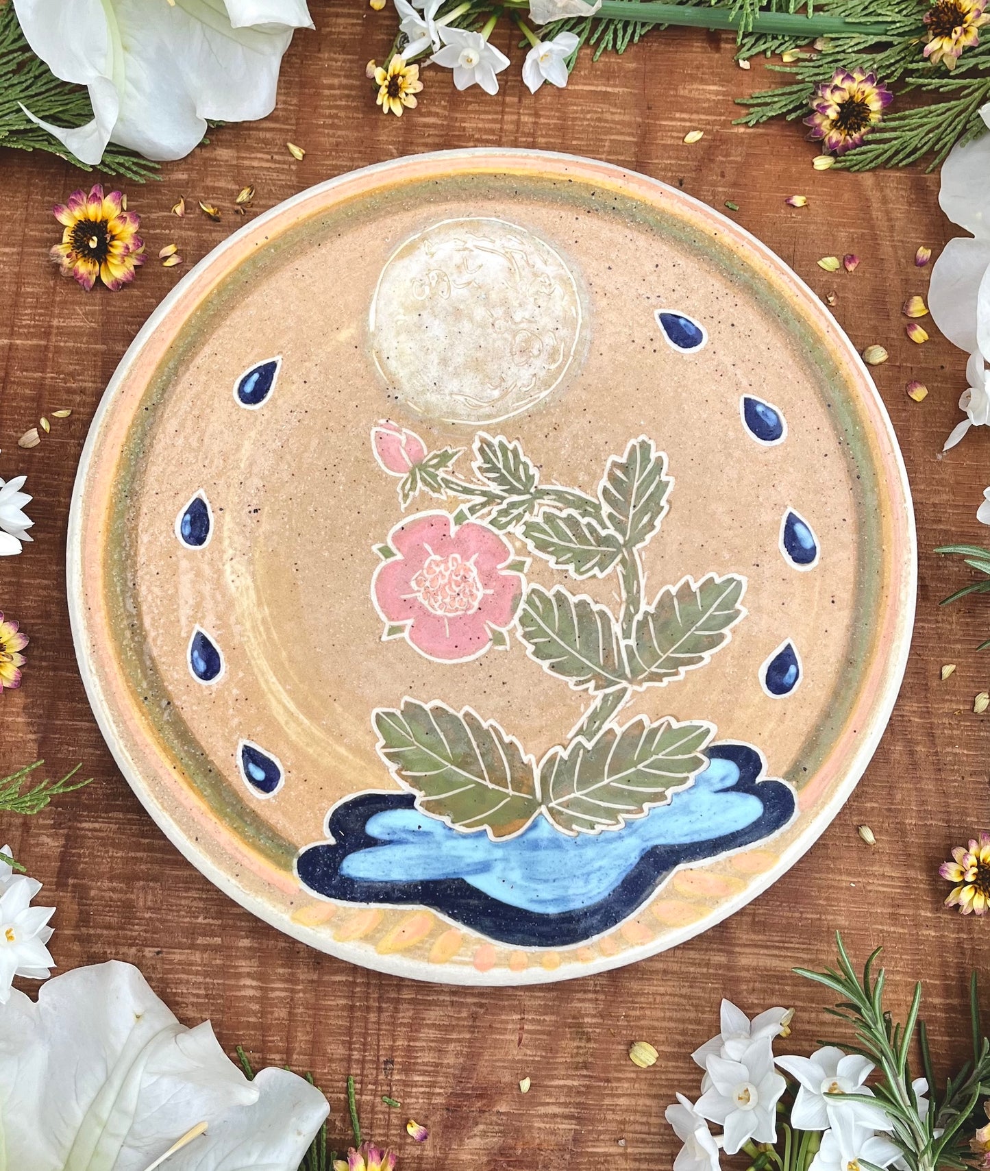 Waters of Intuition Ceramic Wall Sculpture 9.5"