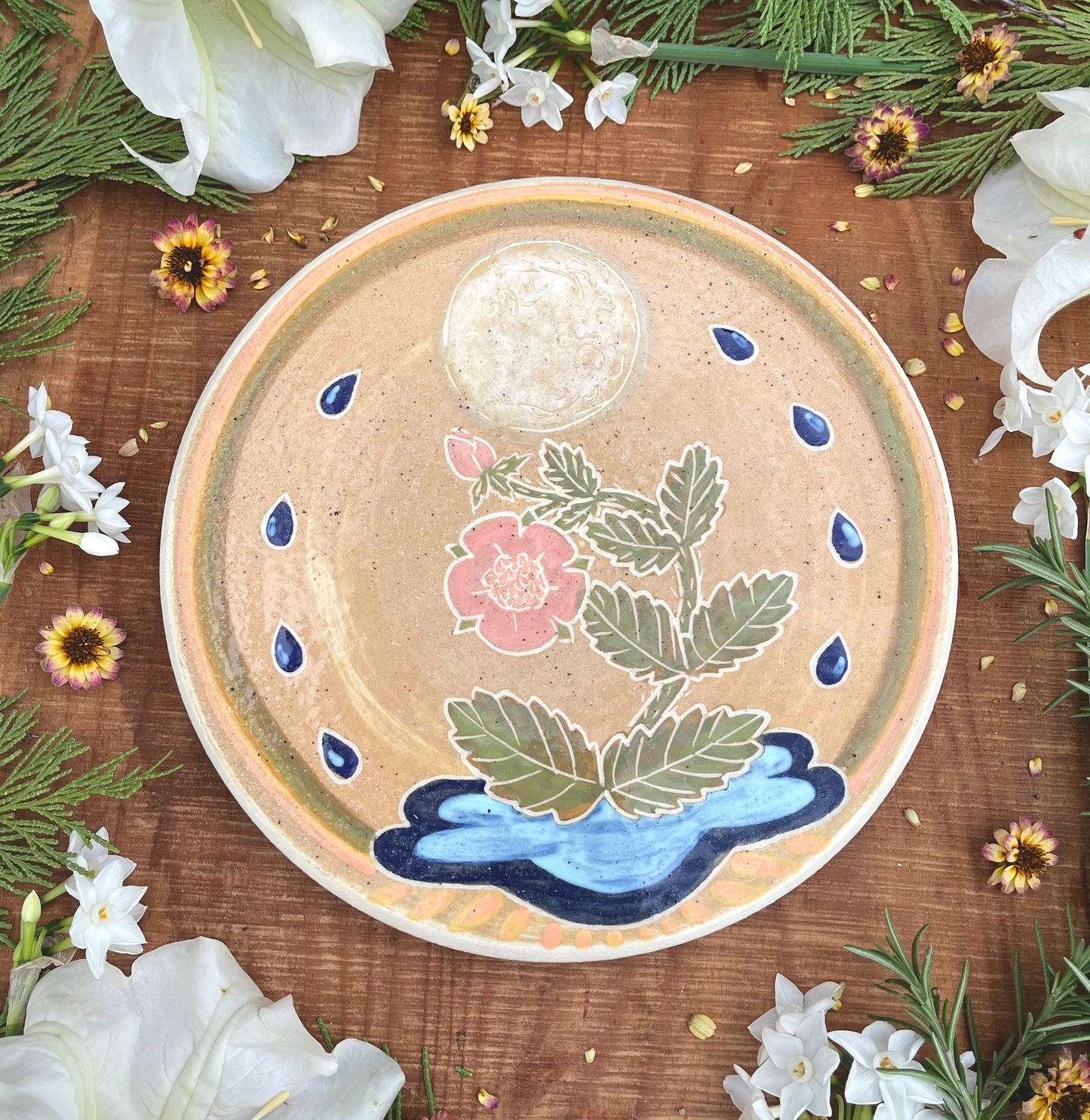 Waters of Intuition Ceramic Wall Sculpture 9.5"