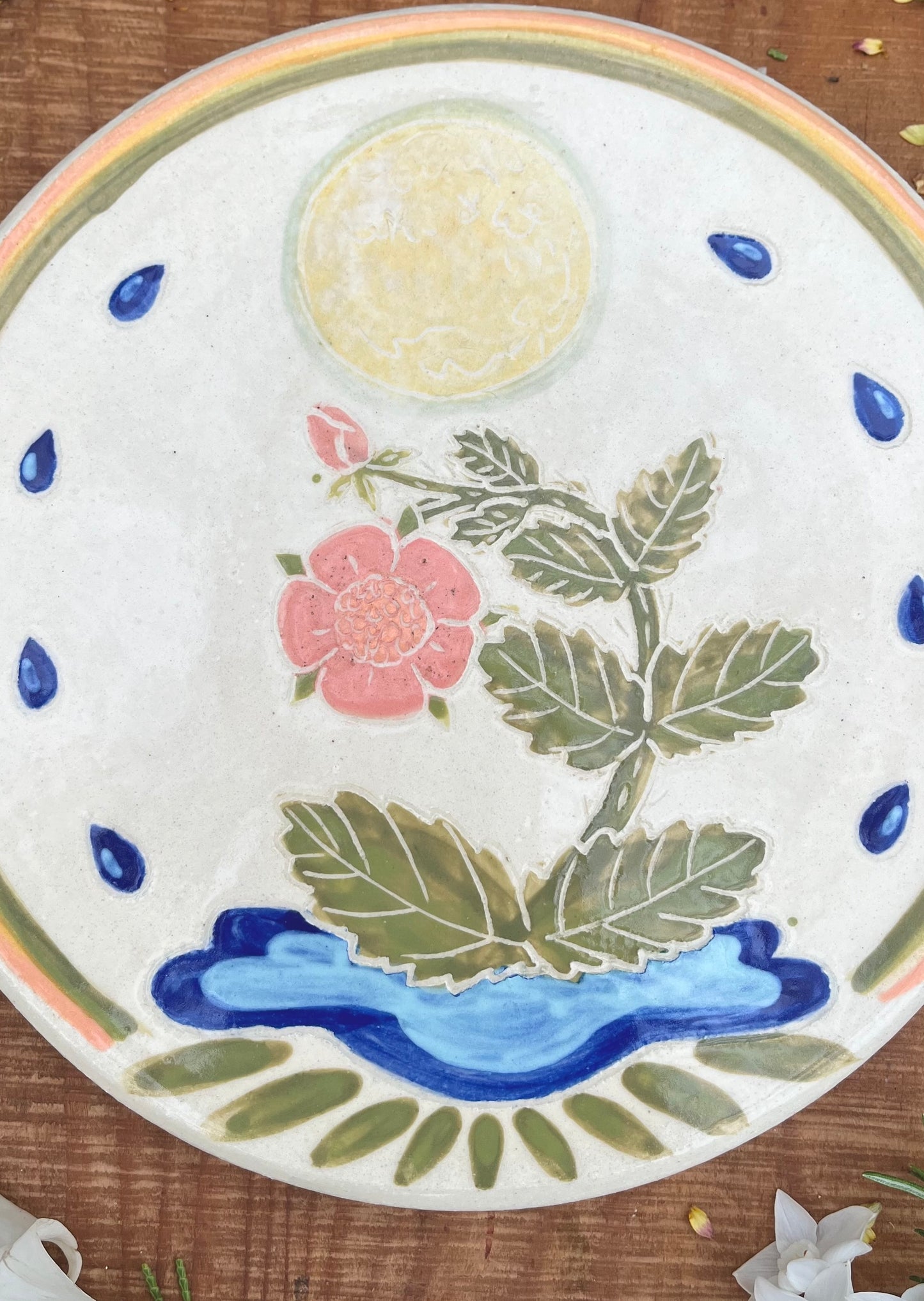 Waters of Intuition Ceramic Wall Sculpture 9.5"