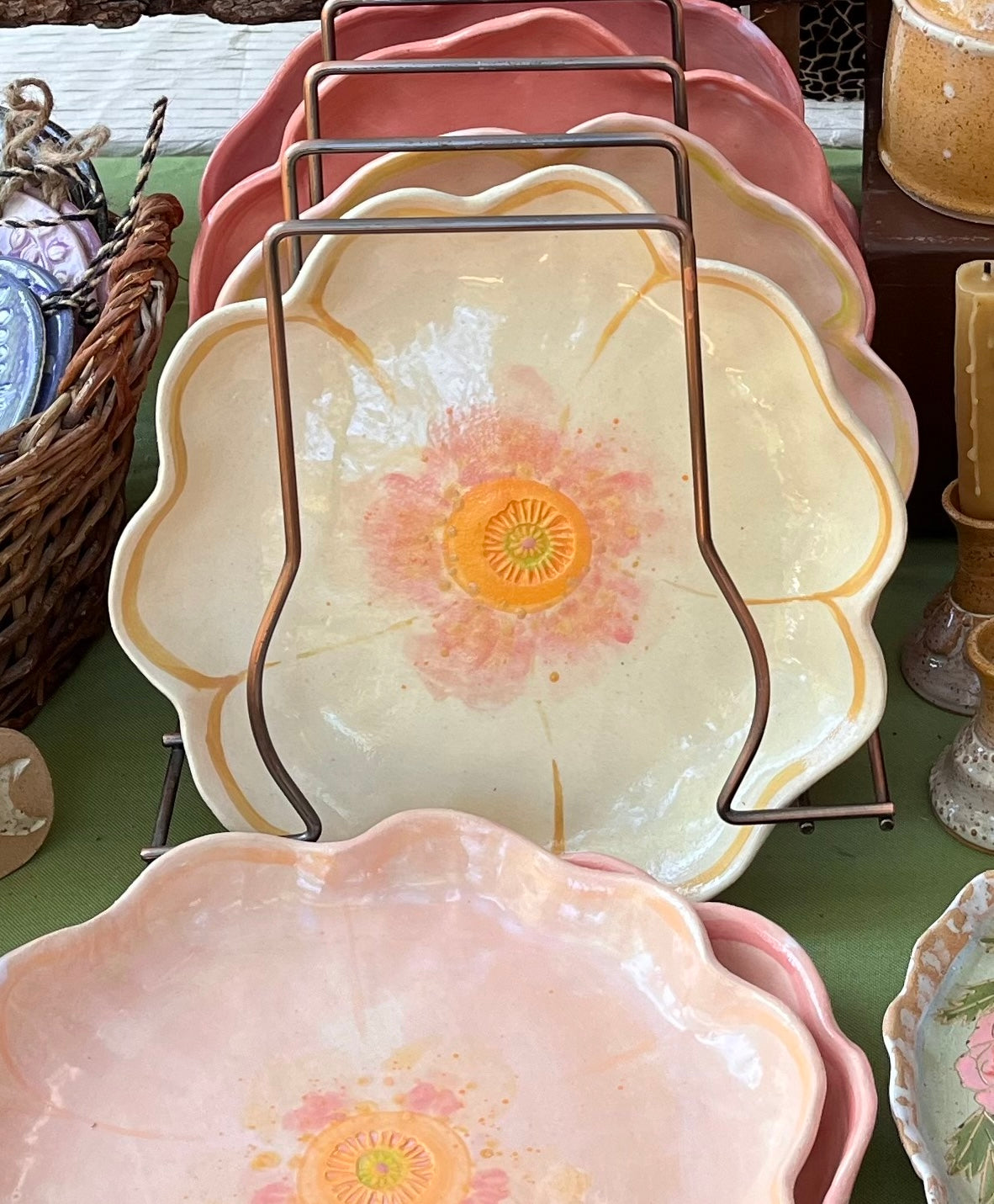 74 Flower Plate  by Sick Ceramics