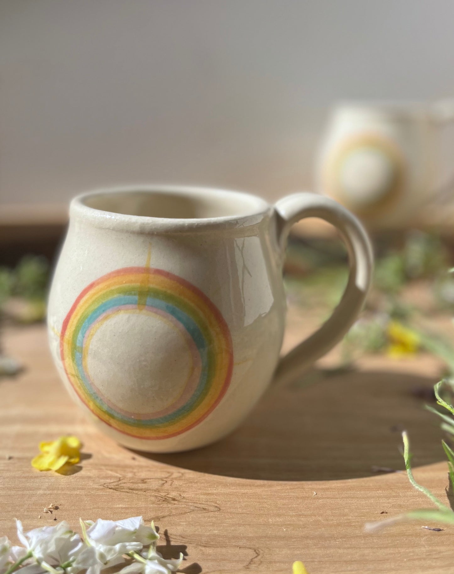 Sunbeams Mug - Handmade Ceramic Rainbow Mug
