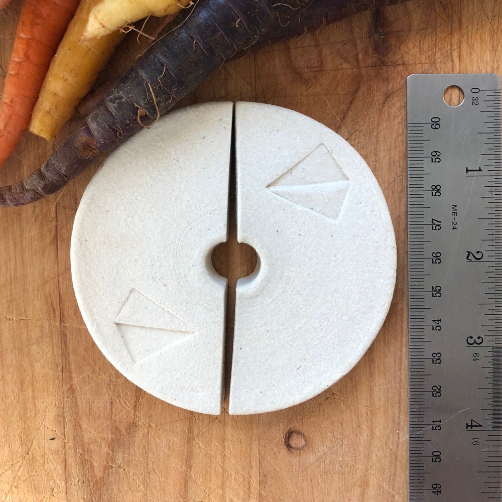 Fermentation Weights 3.75" diameter - Ceramic Weight for 2 Quart Jars