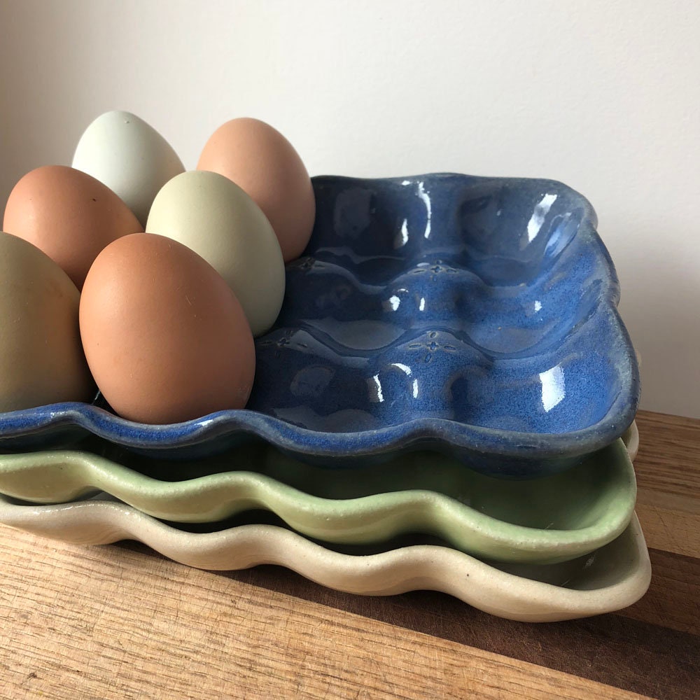 Ceramic Egg Tray - Egg Crate - Egg Holder